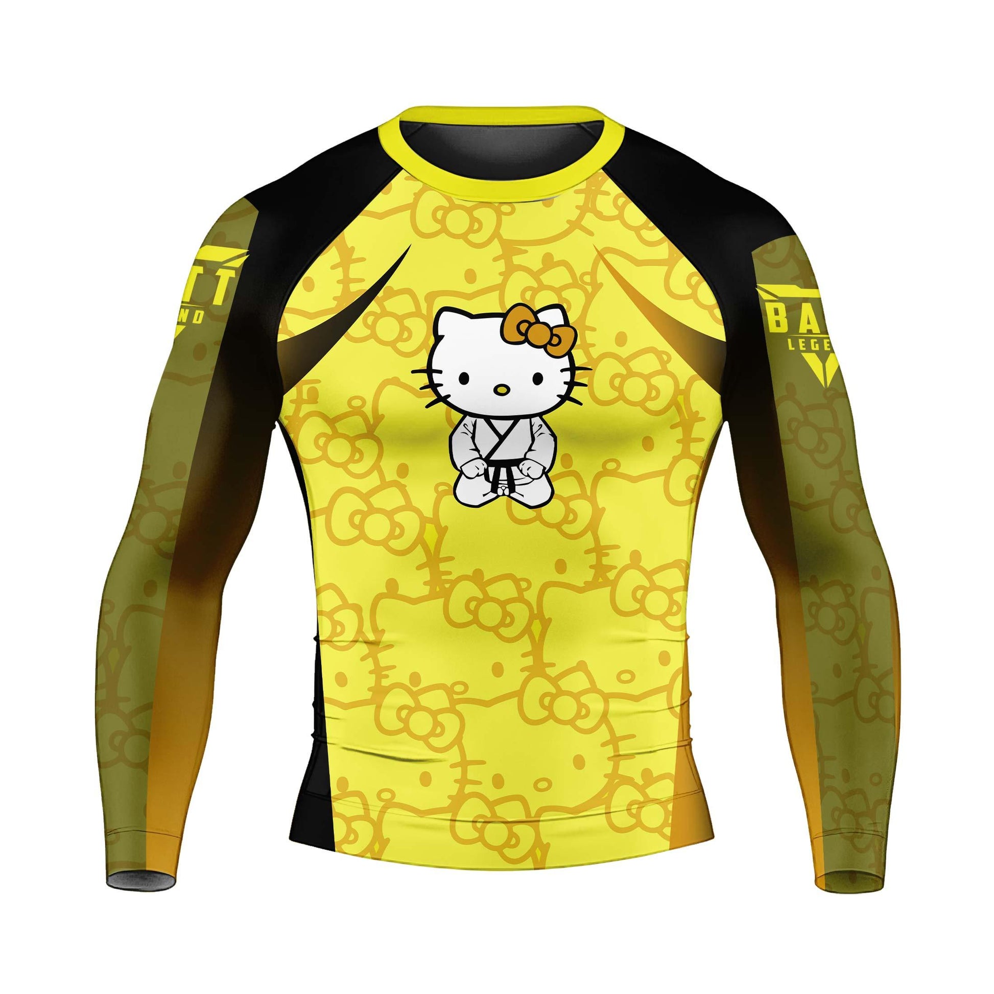 Hello Kitty Jiu Jitsu Yellow Rash Guard