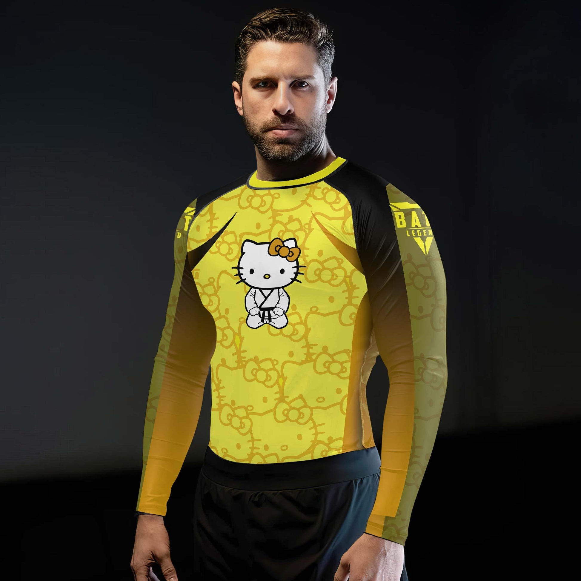 Hello Kitty Jiu Jitsu Yellow Rash Guard