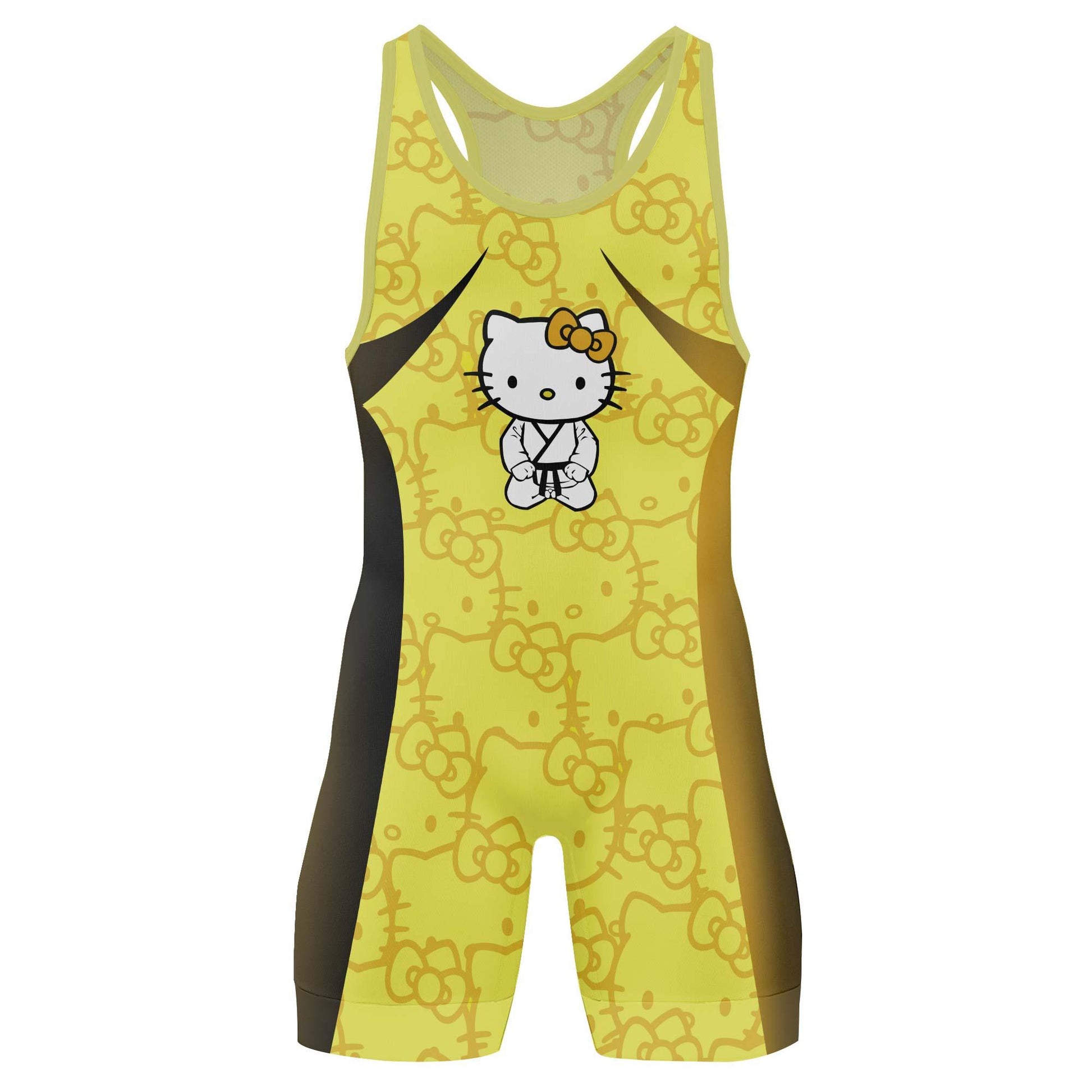 Hello Kitty Jiu Jitsu Yellow Wrestling Singlet