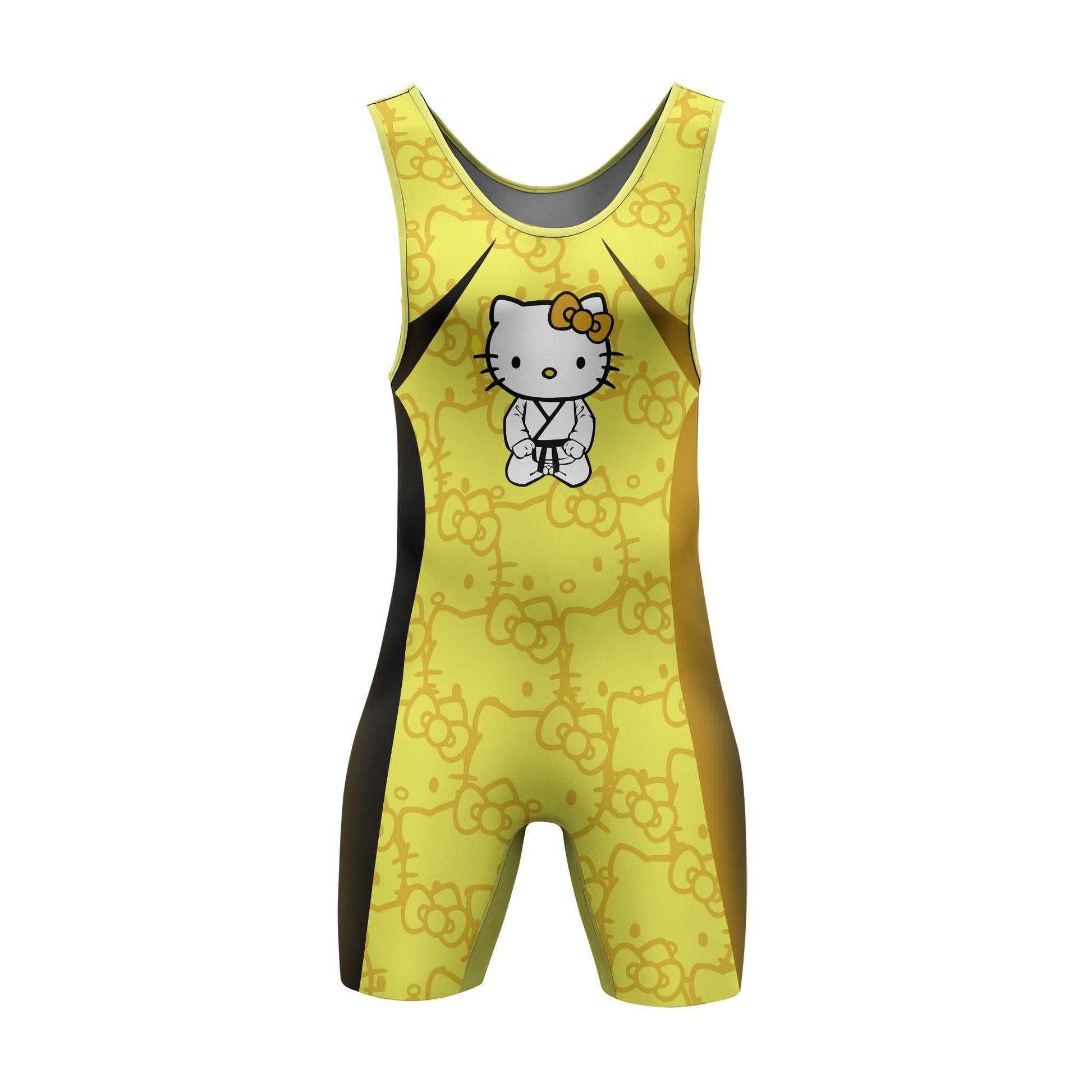 Hello Kitty Jiu Jitsu Yellow Wrestling Singlet