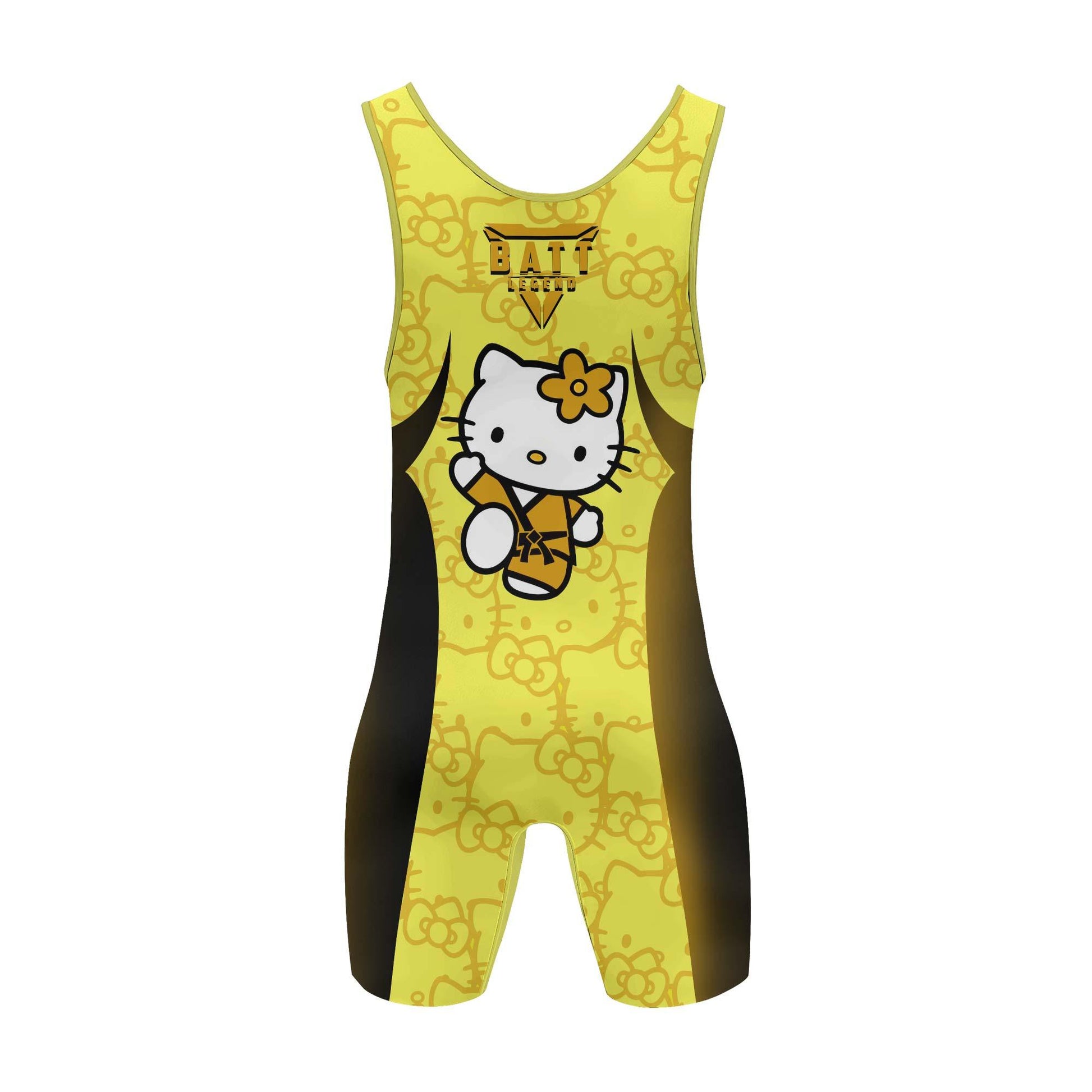 Hello Kitty Jiu Jitsu Yellow Wrestling Singlet