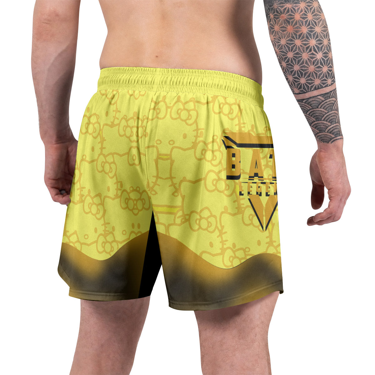 Hello Kitty Jiu Jitsu Yellow Grappling Shorts