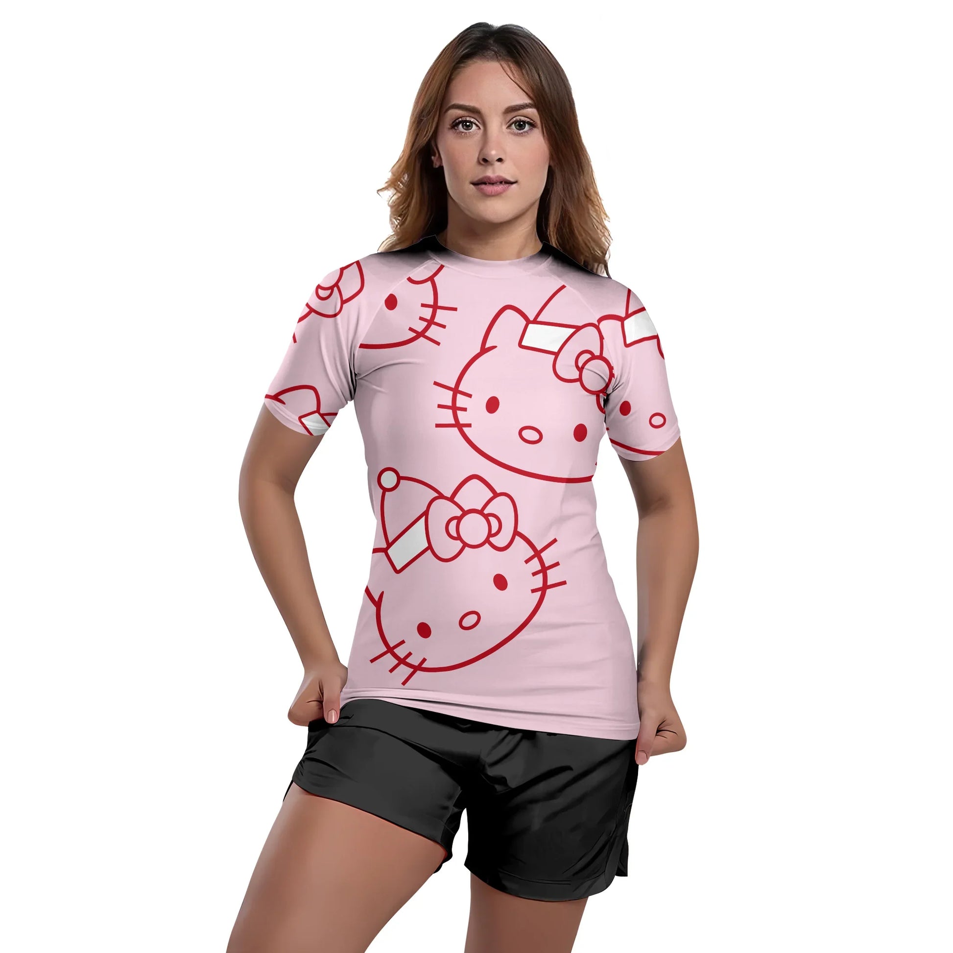 Hello Kitty Pink Santa Rash Guard