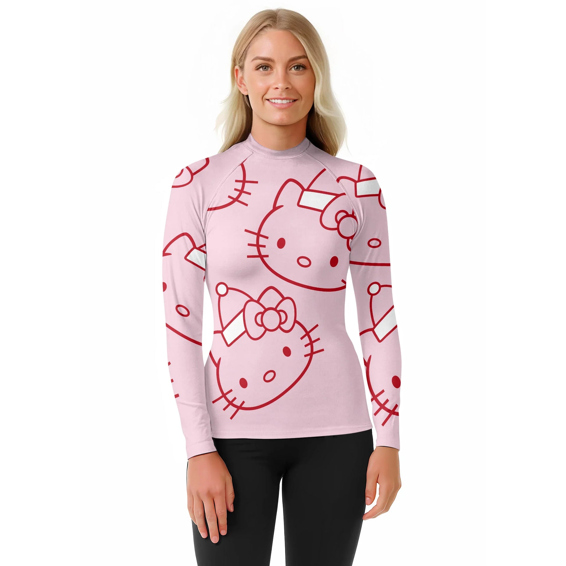 Hello Kitty Pink Santa Rash Guard