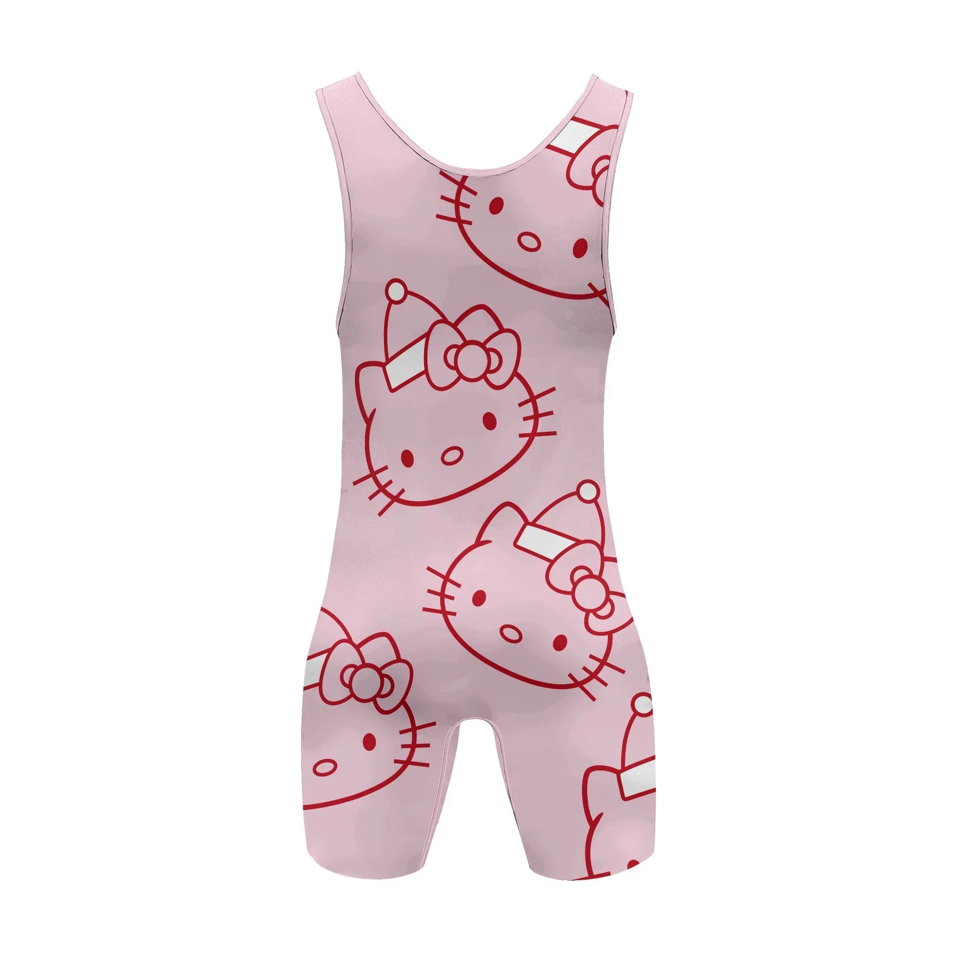 Hello Kitty Pink Santa Wrestling Singlet