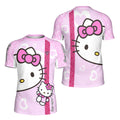 Hello Kitty Pink Stripe Kids Rash Guard
