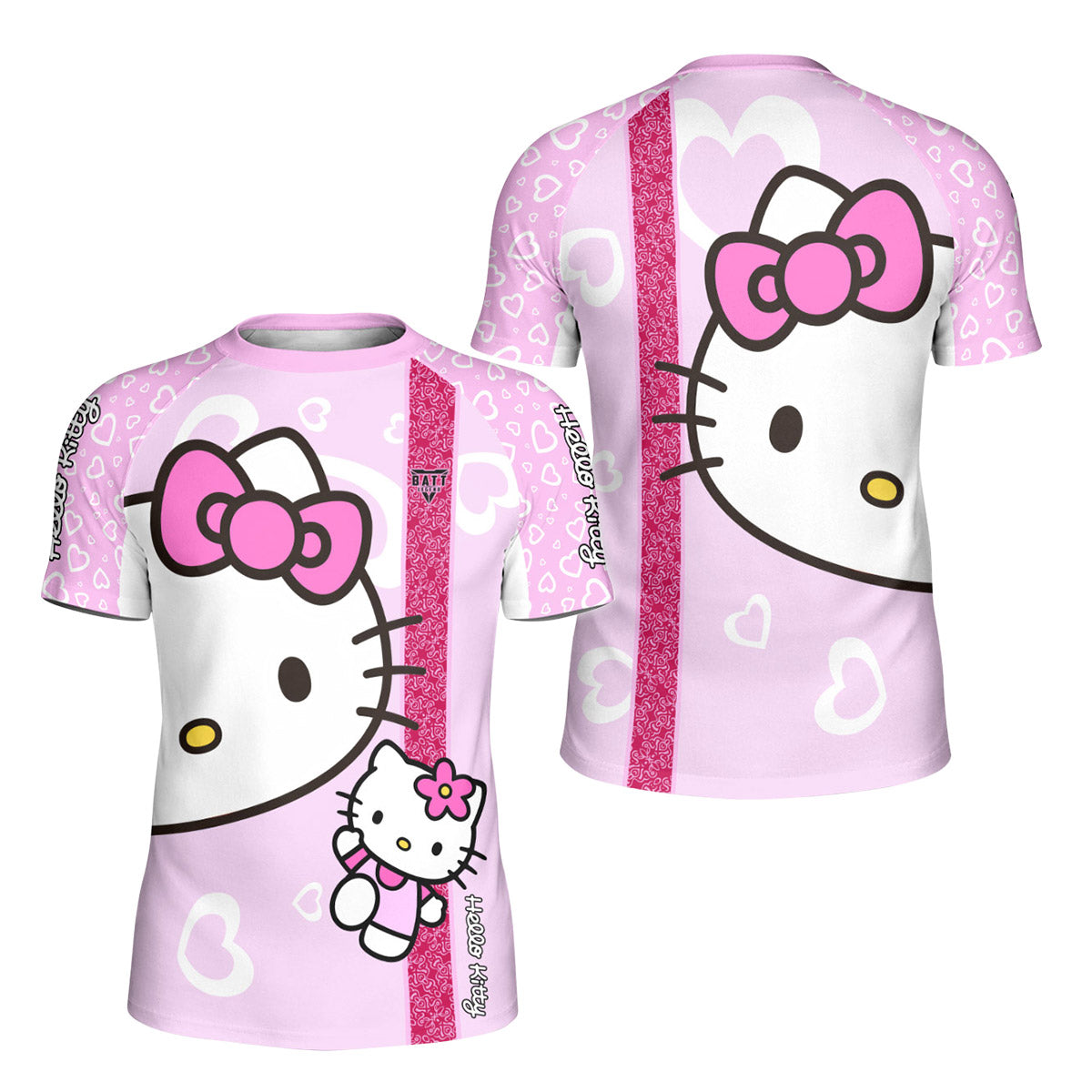 Hello Kitty Pink Stripe Kids Rash Guard