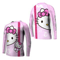 Hello Kitty Pink Stripe Kids Rash Guard