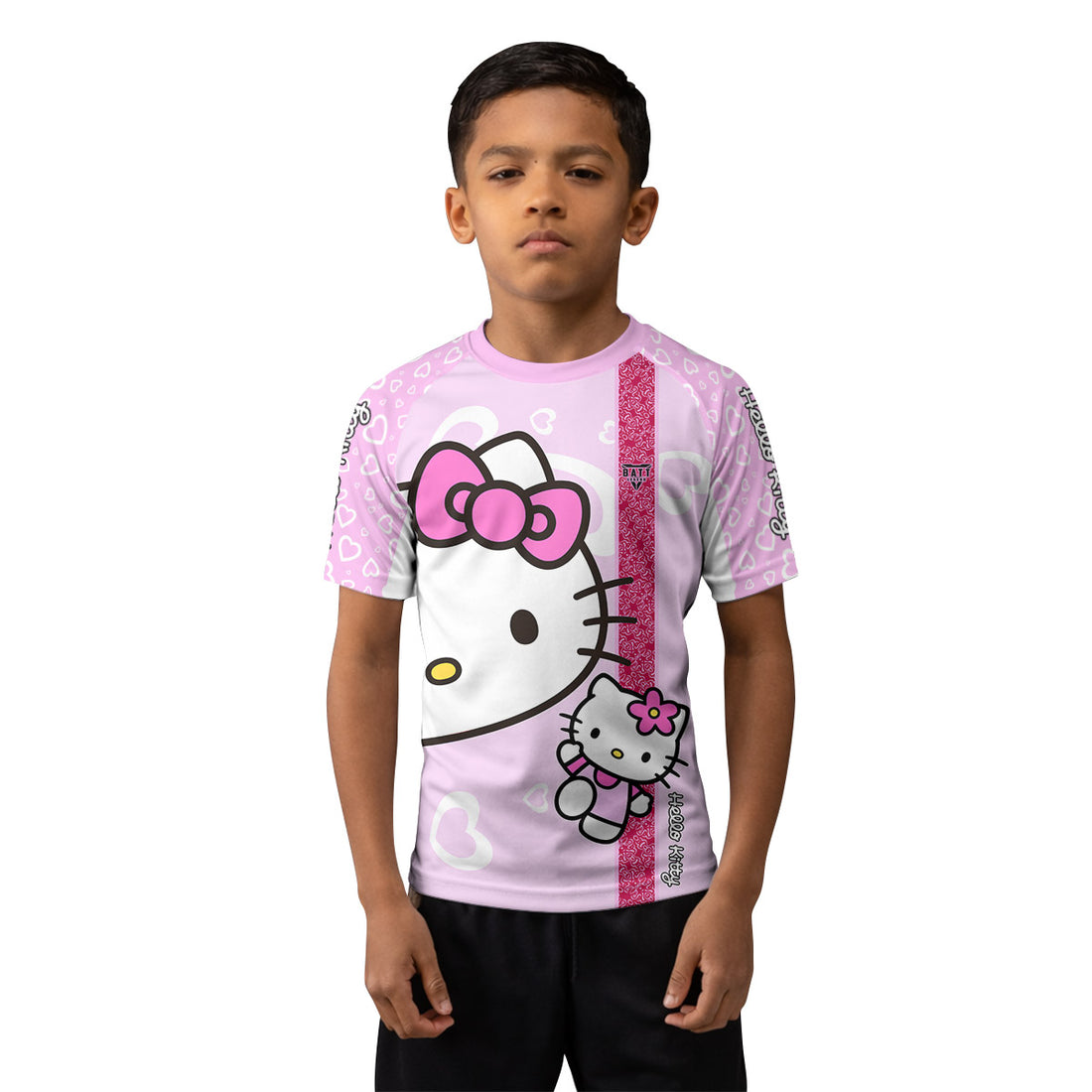 Hello Kitty Pink Stripe Kids Rash Guard