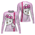 Hello Kitty Pink Stripe Rash Guard