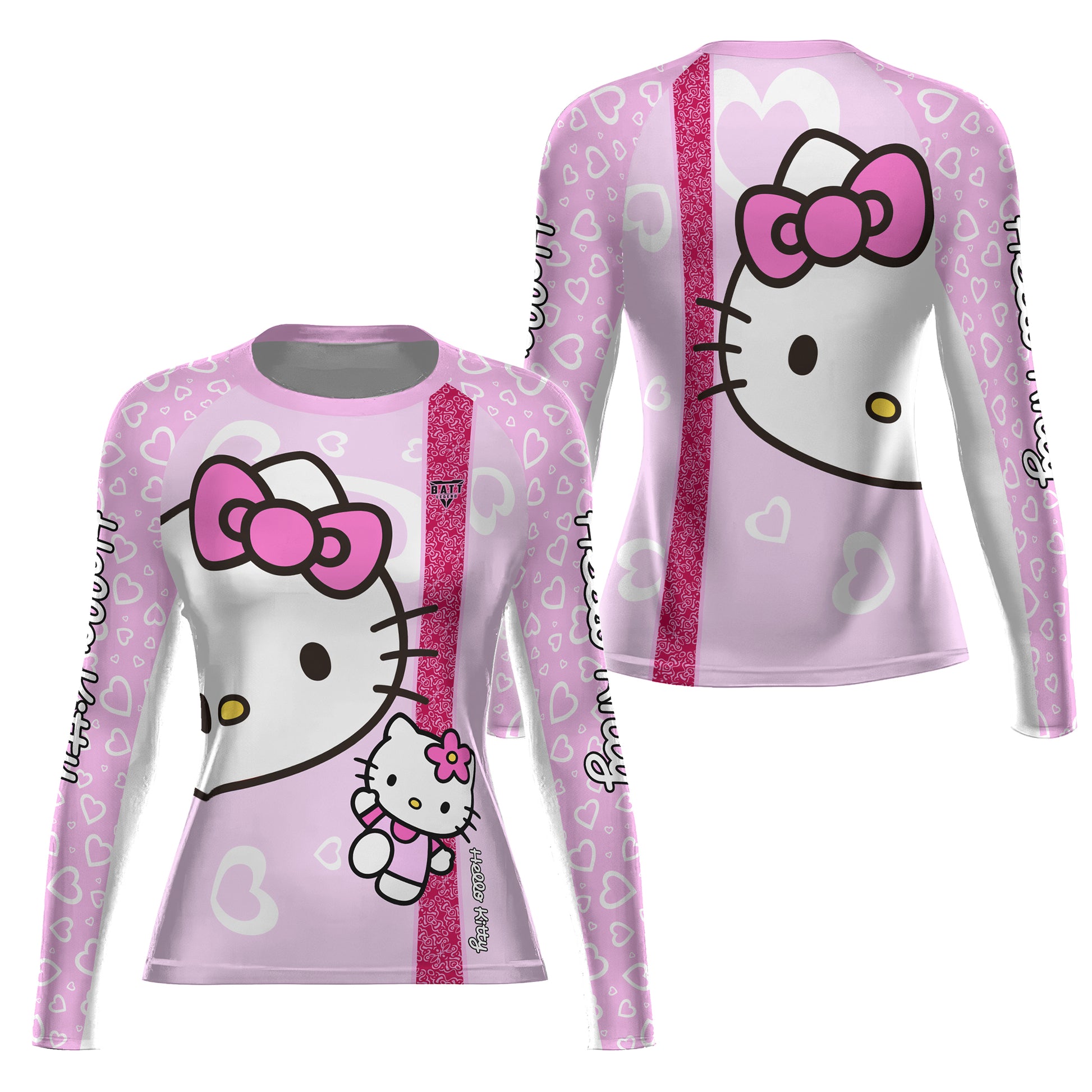 Hello Kitty Pink Stripe Rash Guard