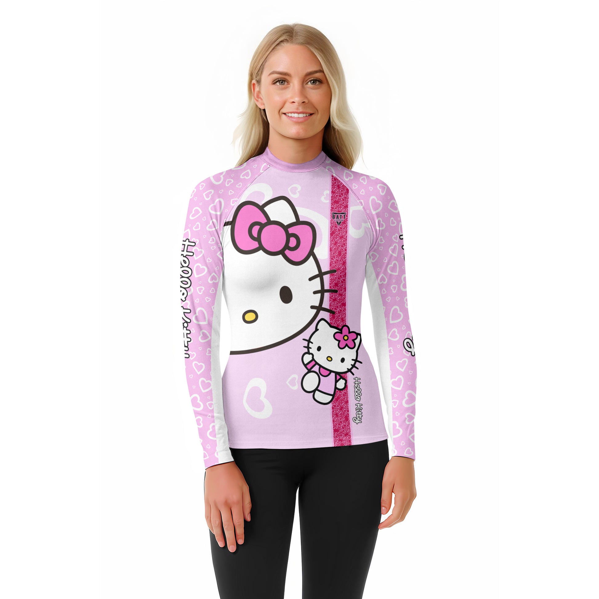 Hello Kitty Pink Stripe Rash Guard