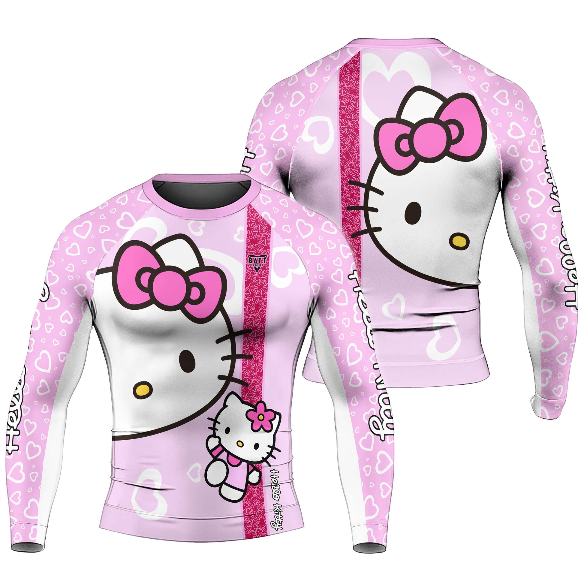 Hello Kitty Pink Stripe Rash Guard