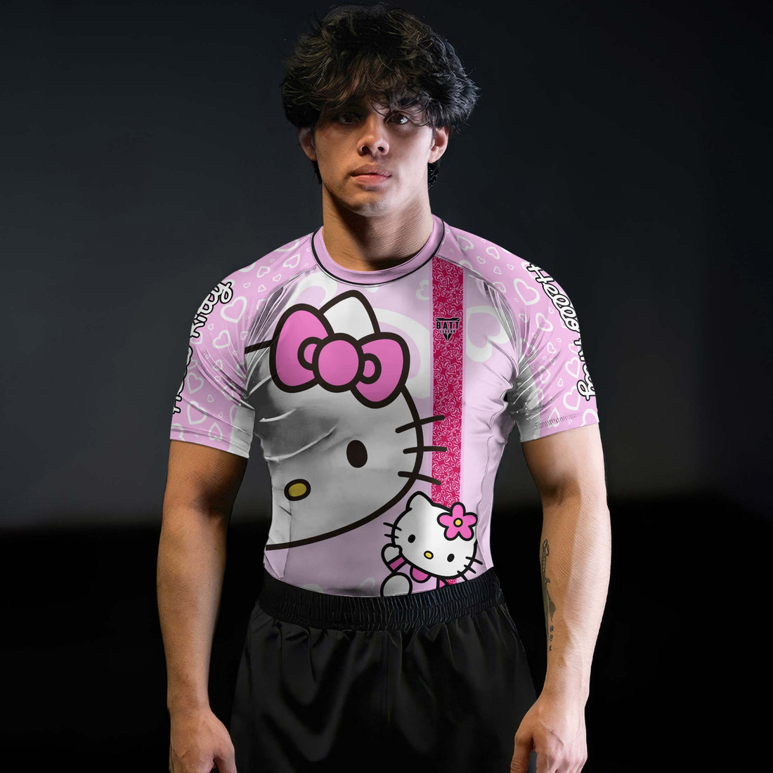 Hello Kitty Pink Stripe Rash Guard