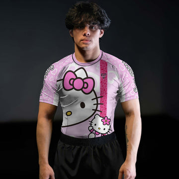 Hello Kitty Pink Stripe Rash Guard