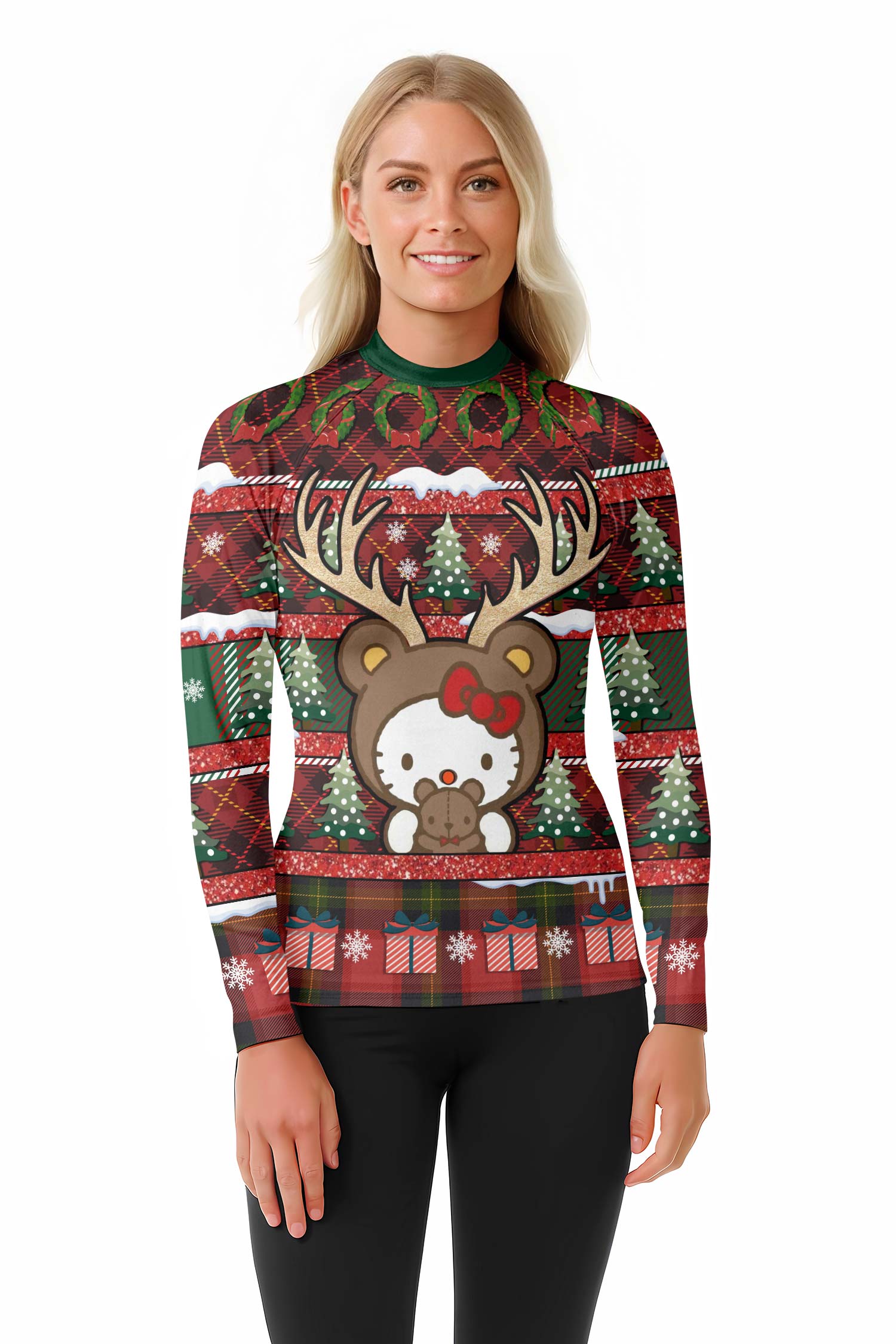 Hello Kitty Reindeer Rash Guard