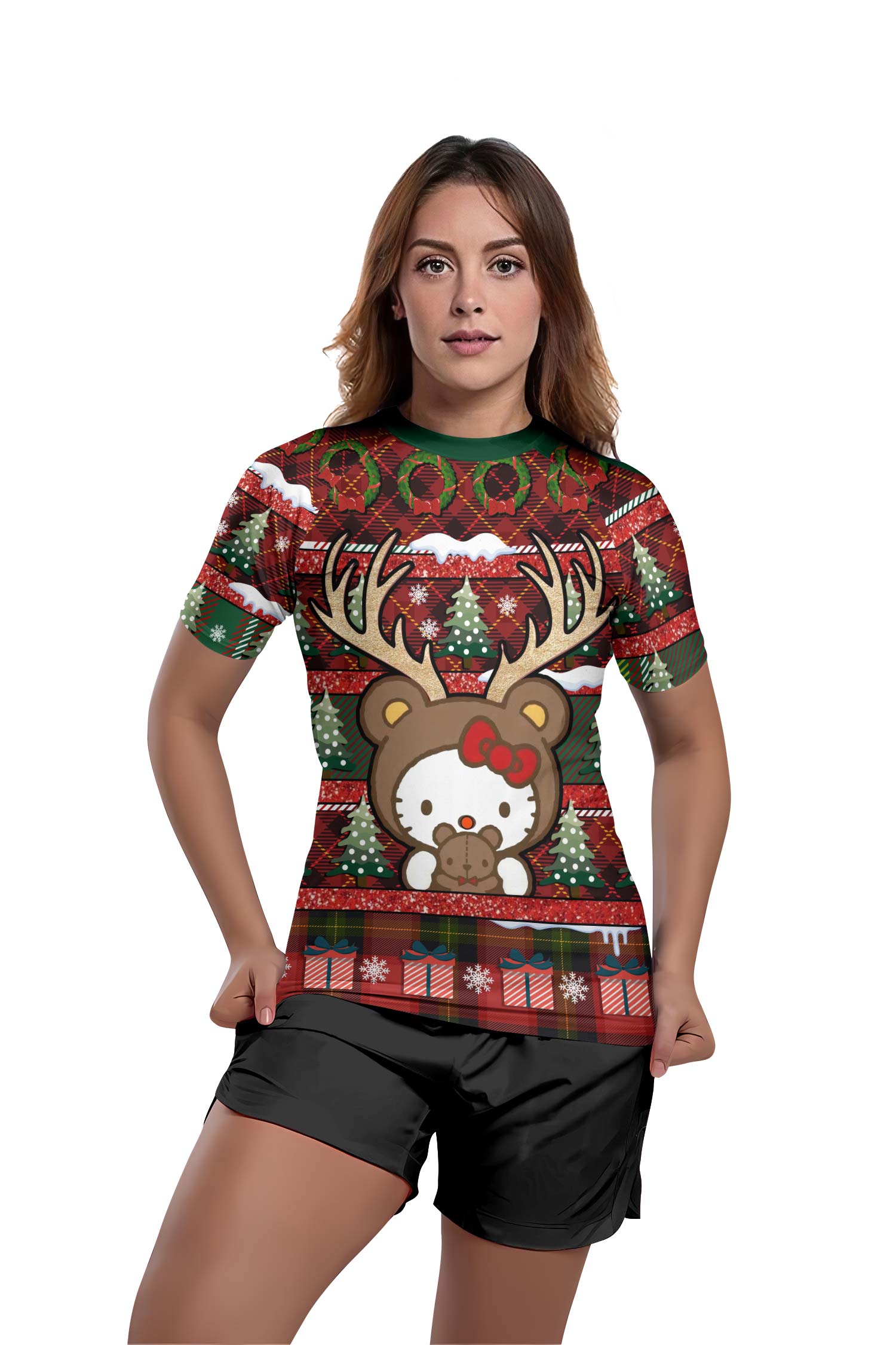 Hello Kitty Reindeer Rash Guard