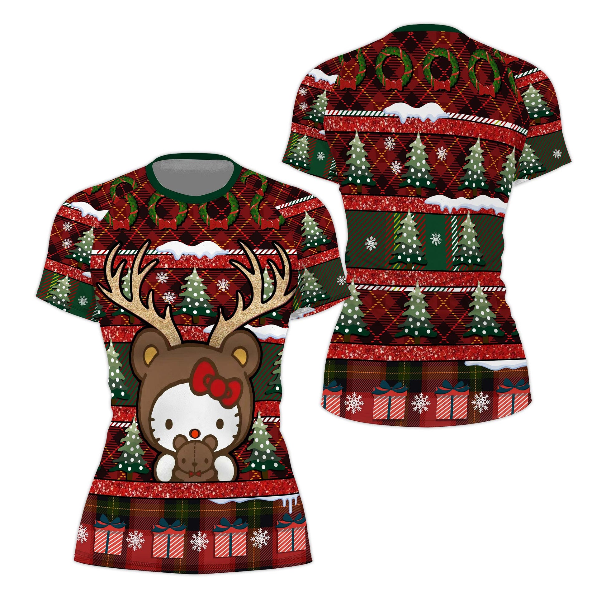 Hello Kitty Reindeer Rash Guard