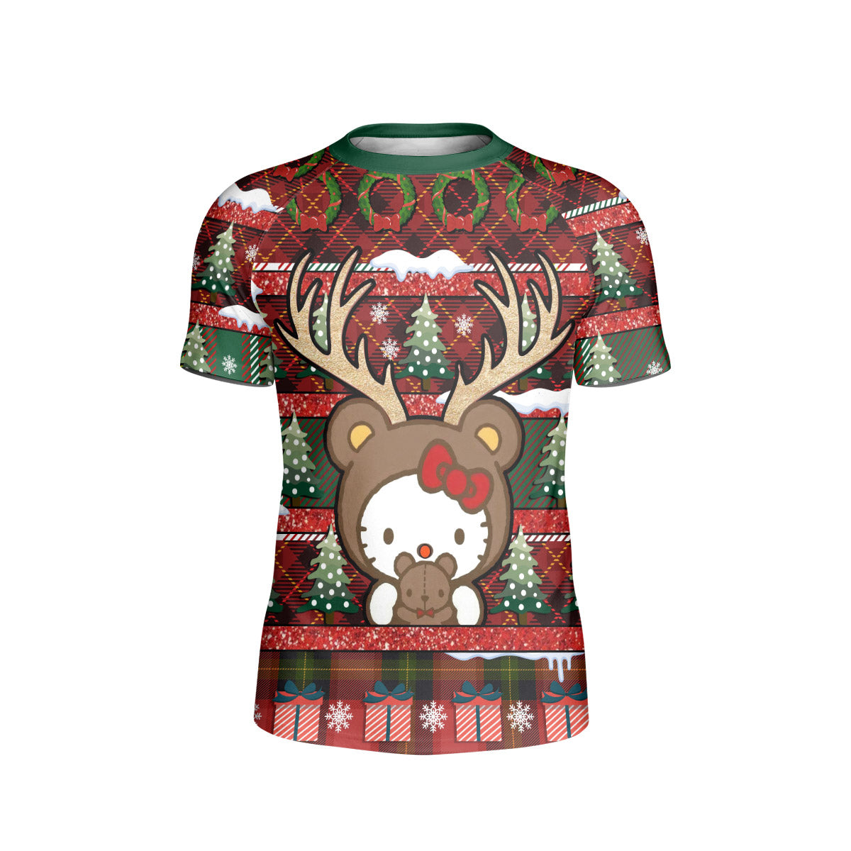 Hello Kitty Reindeer Santa Kids Rash Guard