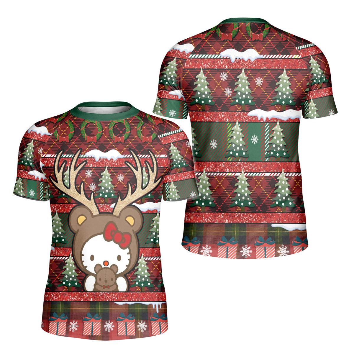 Hello Kitty Reindeer Santa Kids Rash Guard