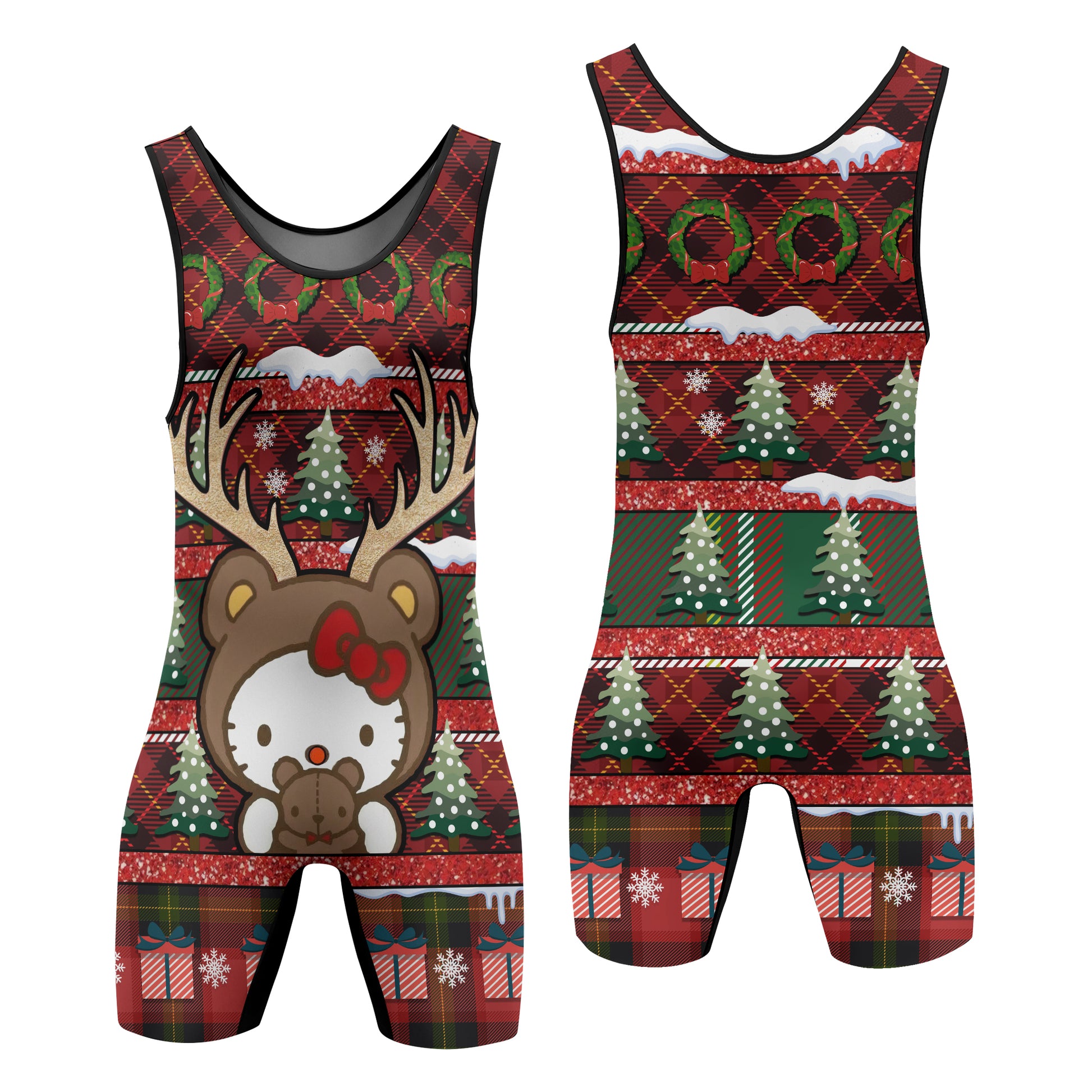 Hello Kitty Reindeer Wrestling Singlet