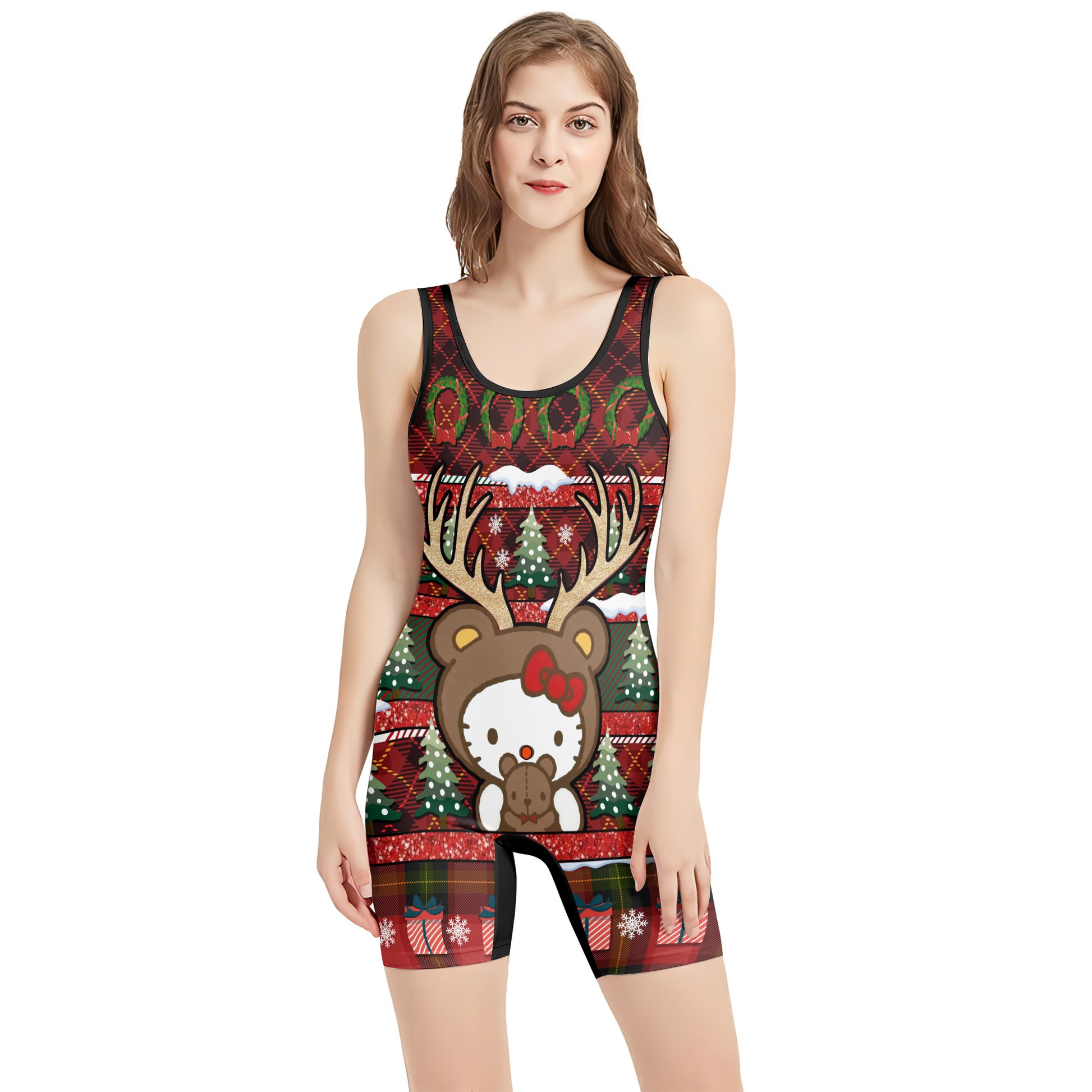 Hello Kitty Reindeer Wrestling Singlet