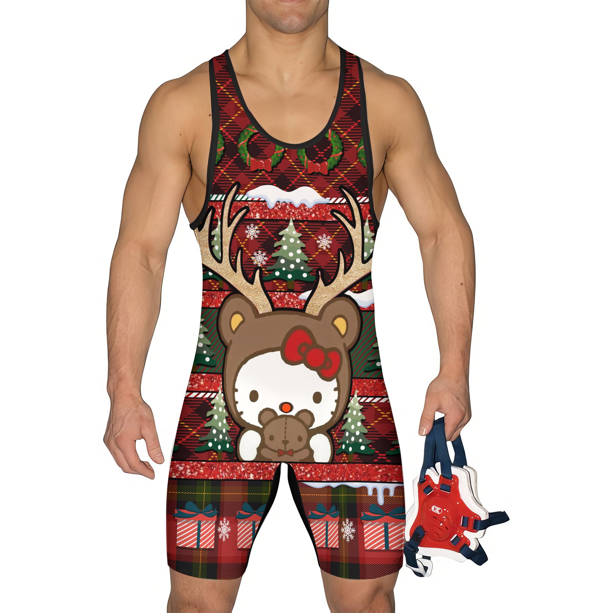 Hello Kitty Reindeer Wrestling Singlet