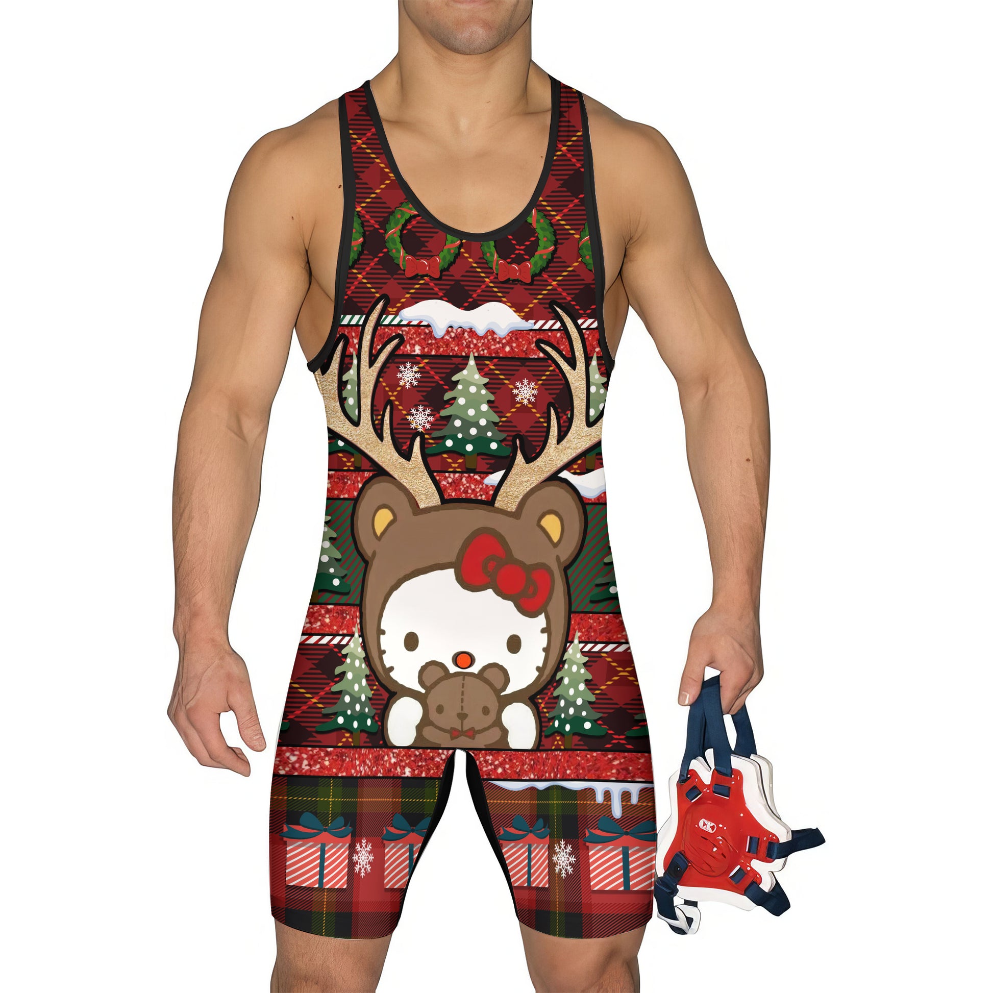 Hello Kitty Reindeer Wrestling Singlet