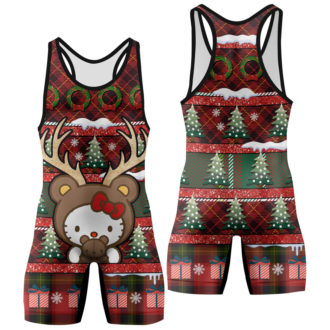Hello Kitty Reindeer Wrestling Singlet