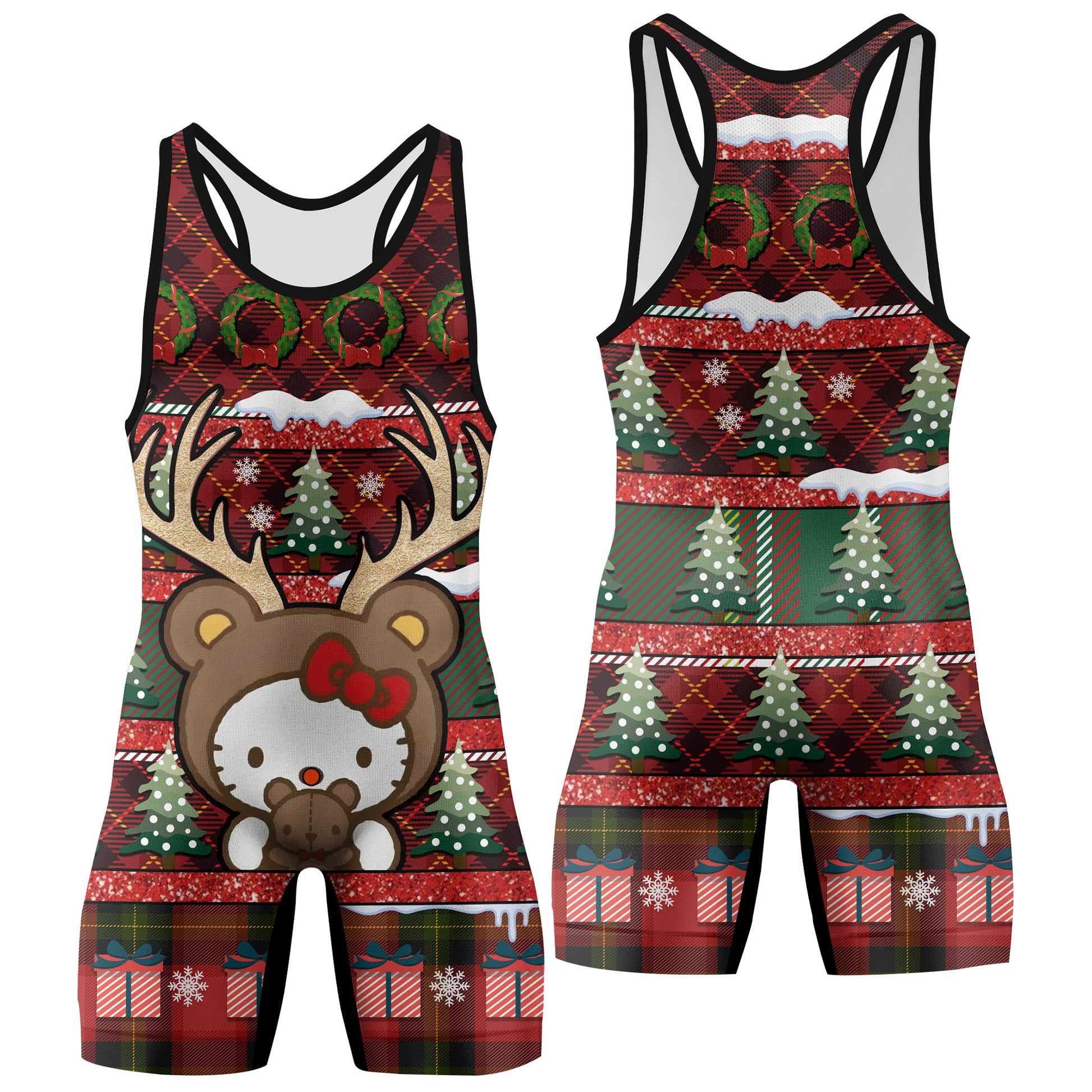 Hello Kitty Reindeer Wrestling Singlet
