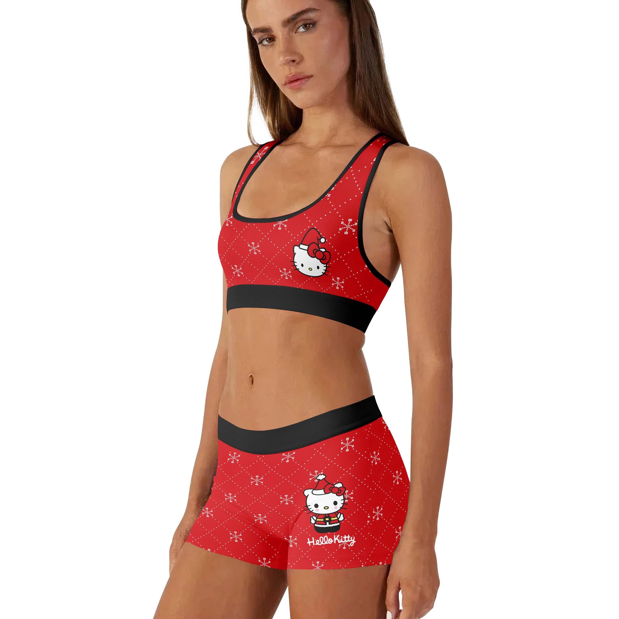 Hello Kitty Santa Claus Women's Workout Set