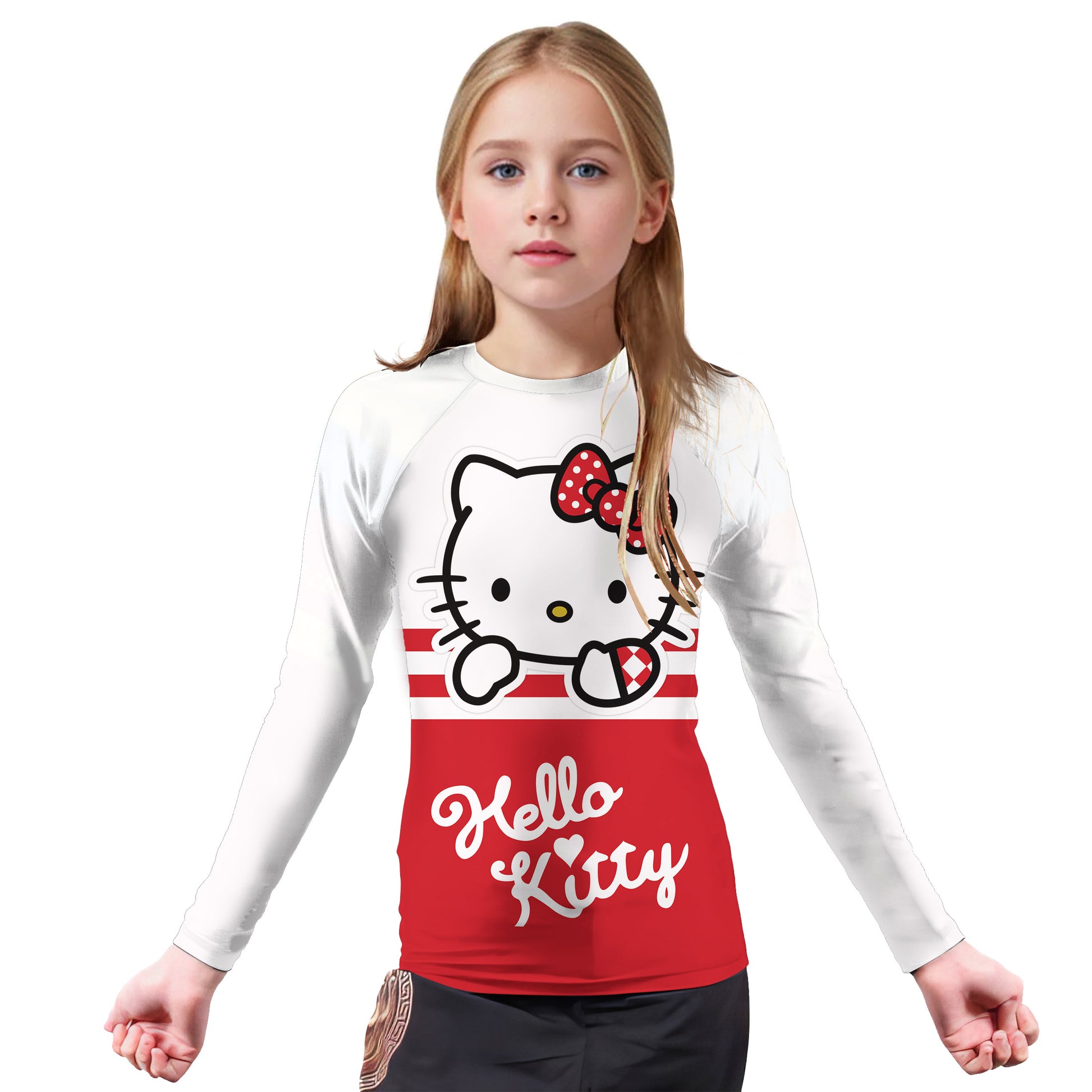 Hello Kitty Stripe Kids Rash Guard