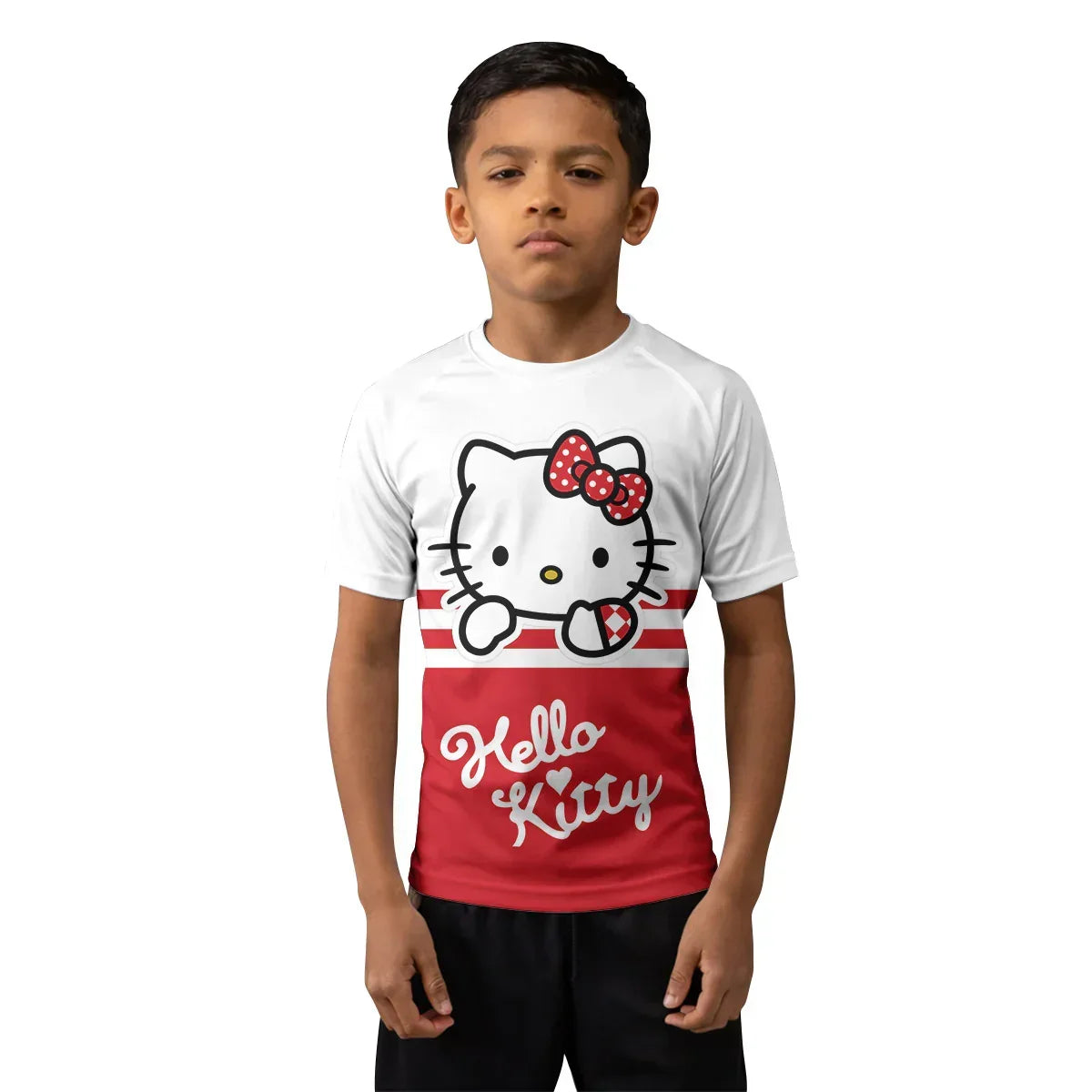 Hello Kitty Stripe Kids Rash Guard
