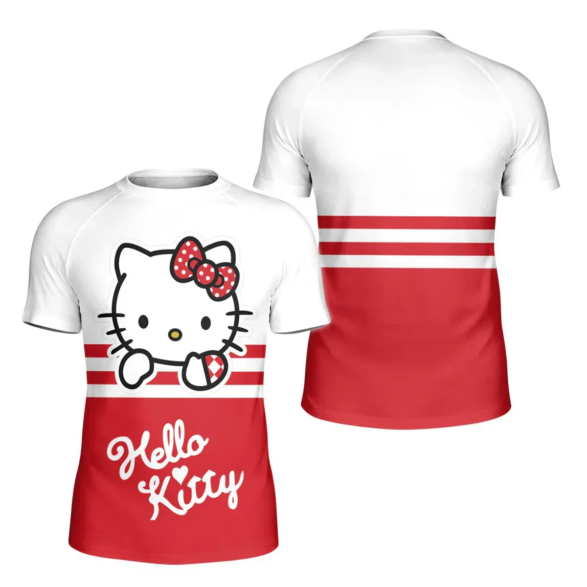 Hello Kitty Stripe Kids Rash Guard
