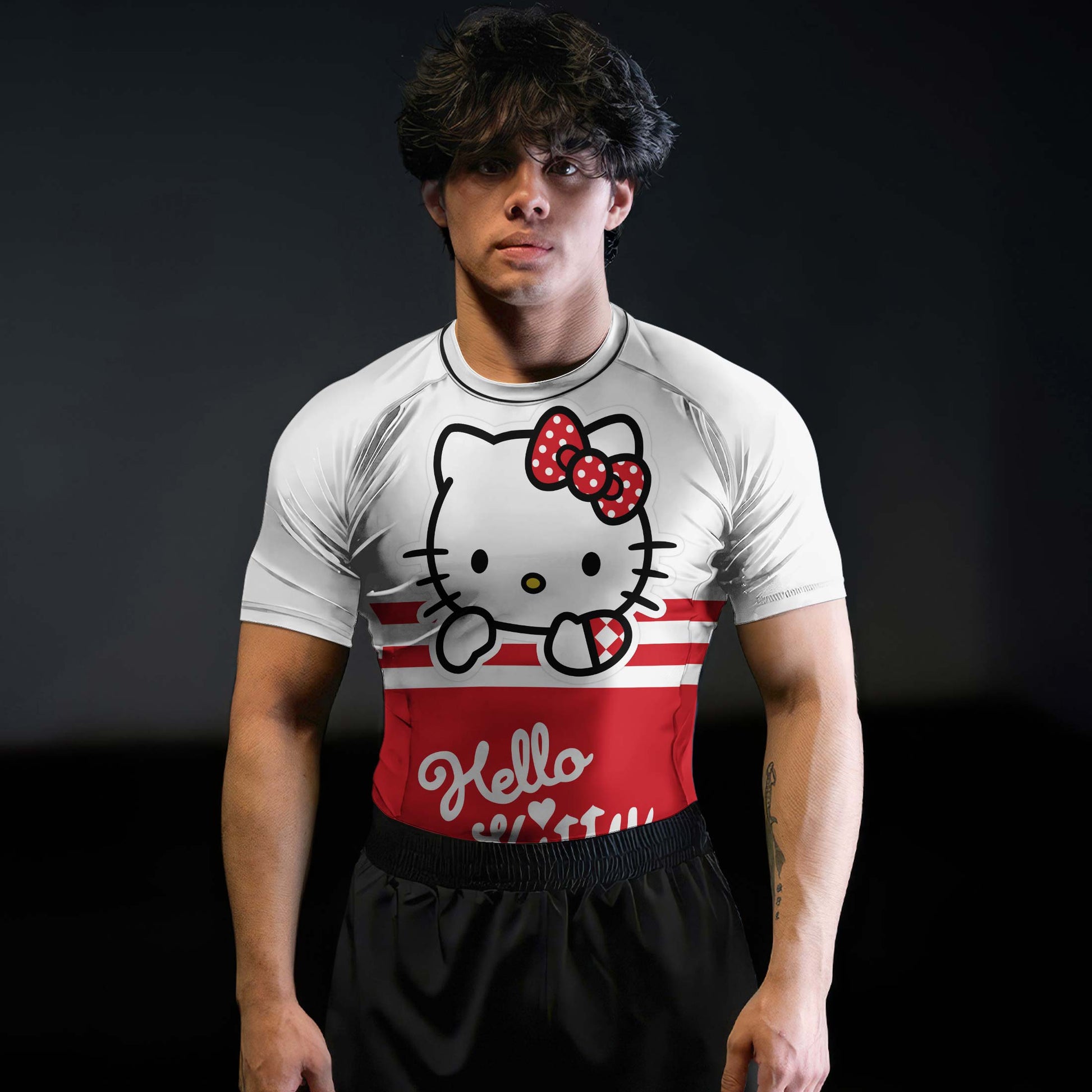 Hello Kitty Stripe Rash Guard