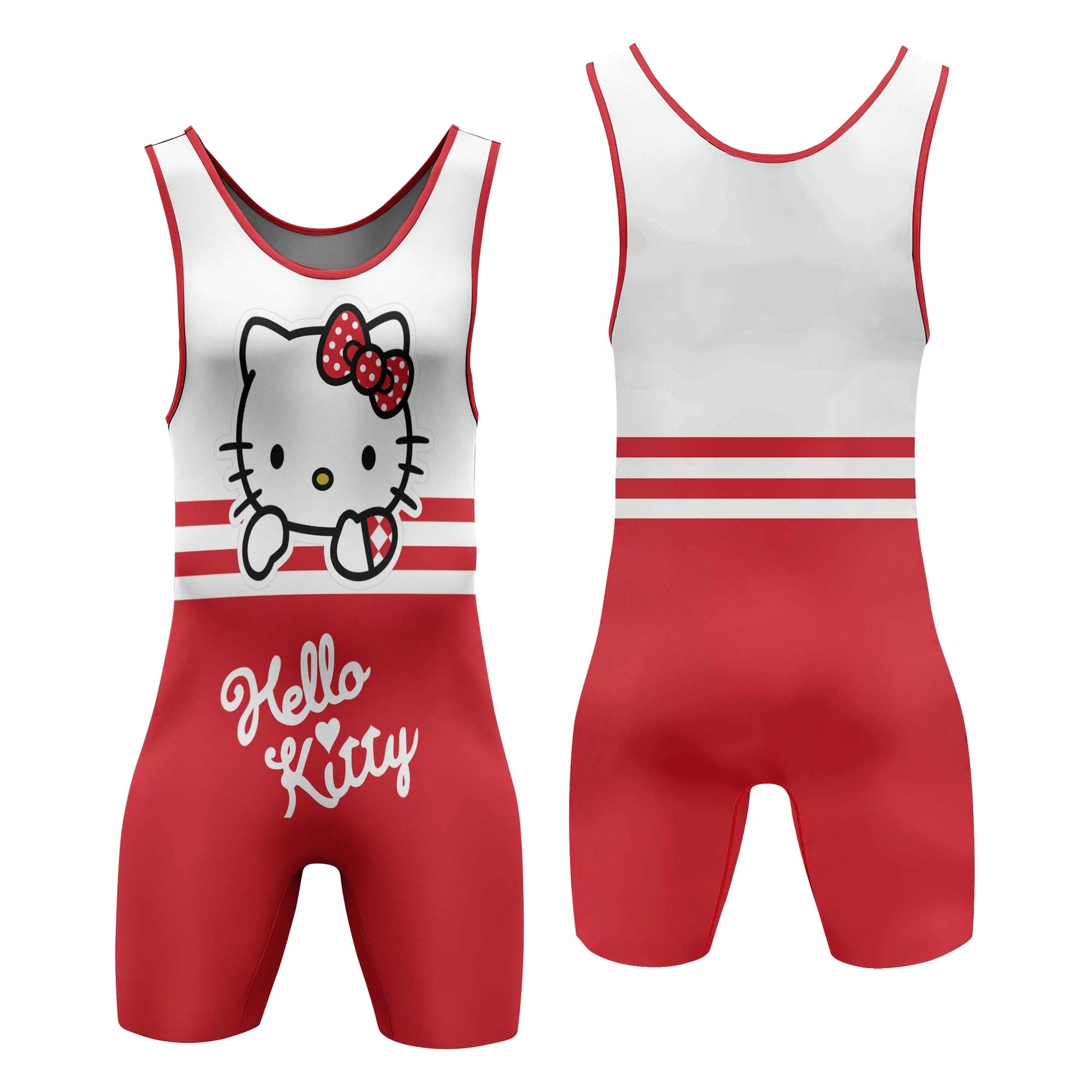Hello Kitty Stripe Wrestling Singlet