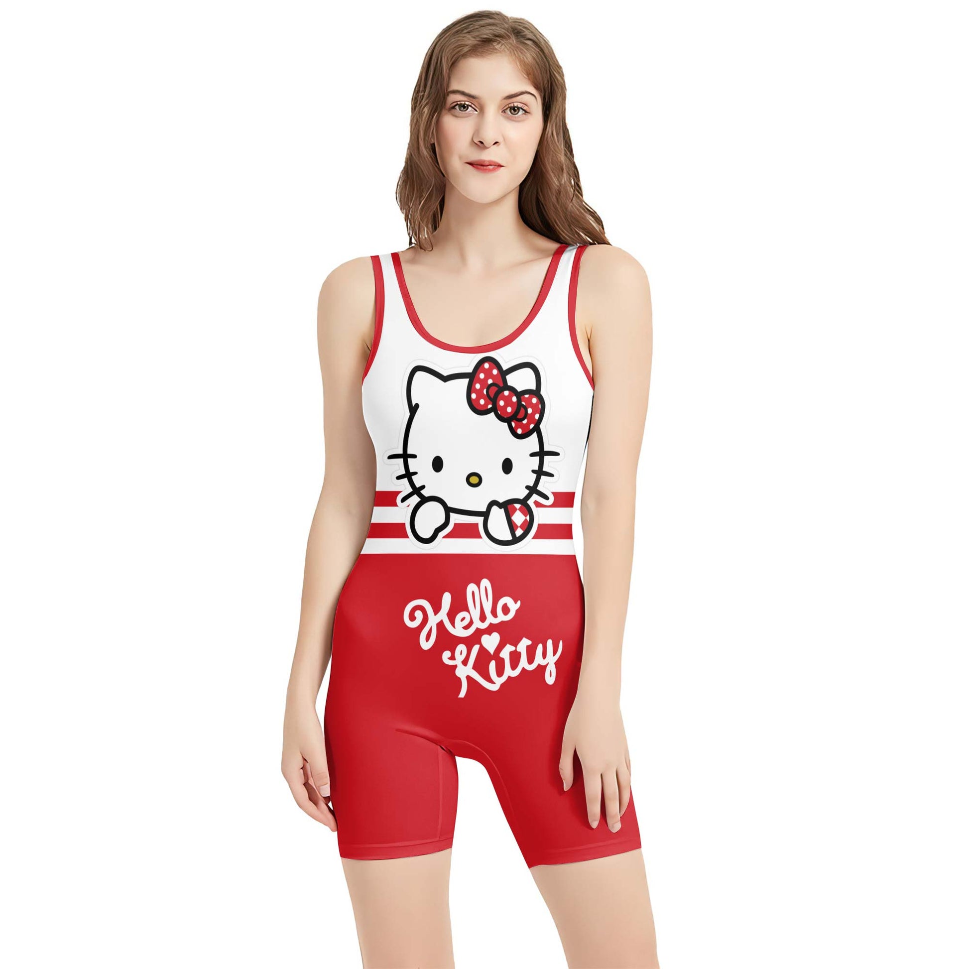 Hello Kitty Stripe Wrestling Singlet