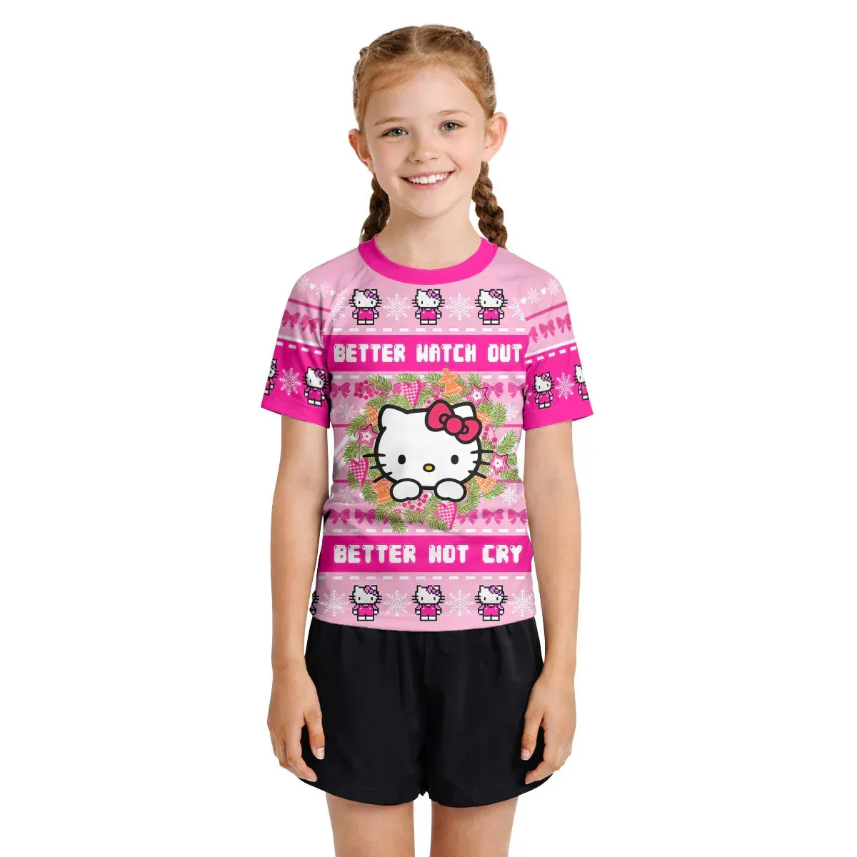 Hello Kitty is Coming Kids Rash Guard