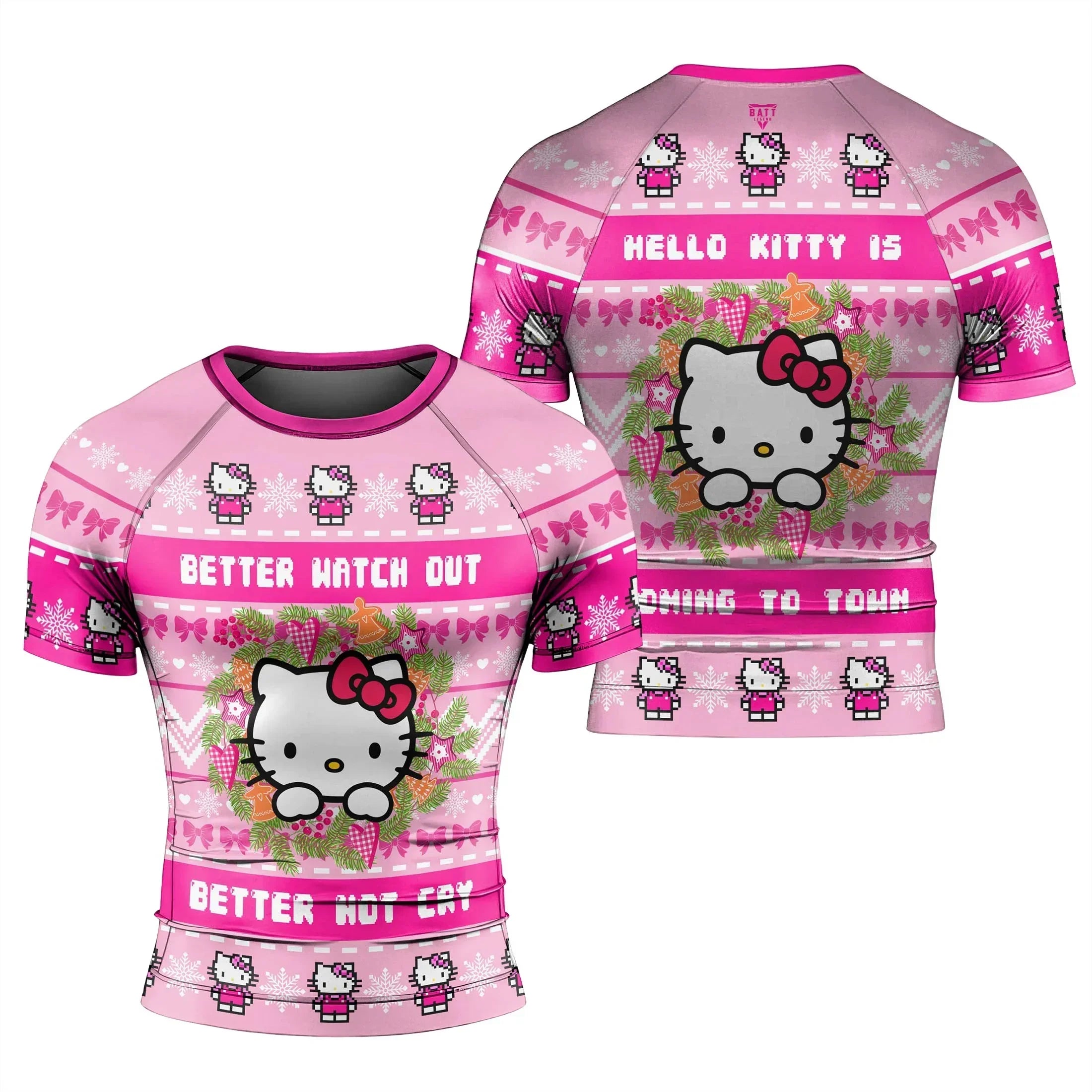Hello Kitty is Coming Rash Guard | Unique Athletic Rash Guard