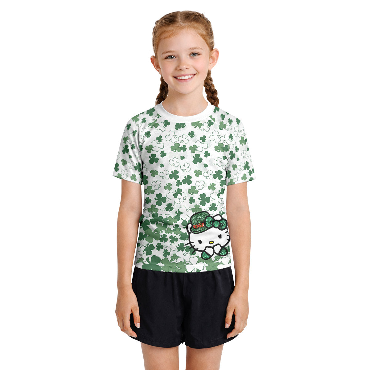 Hello Patrick Kitty Kids Rash Guard