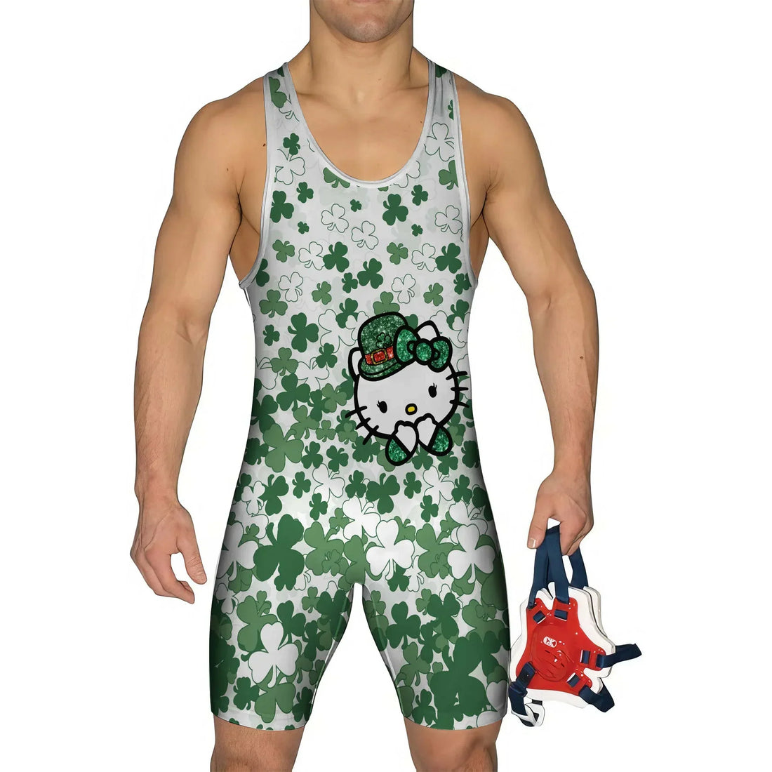 Hello Patrick Kitty Wrestling Singlet
