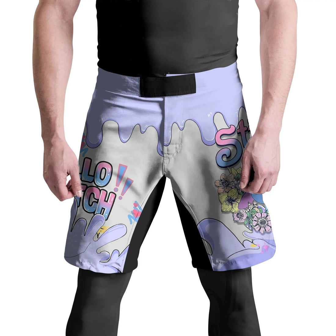 Hello Stitch Fight Shorts