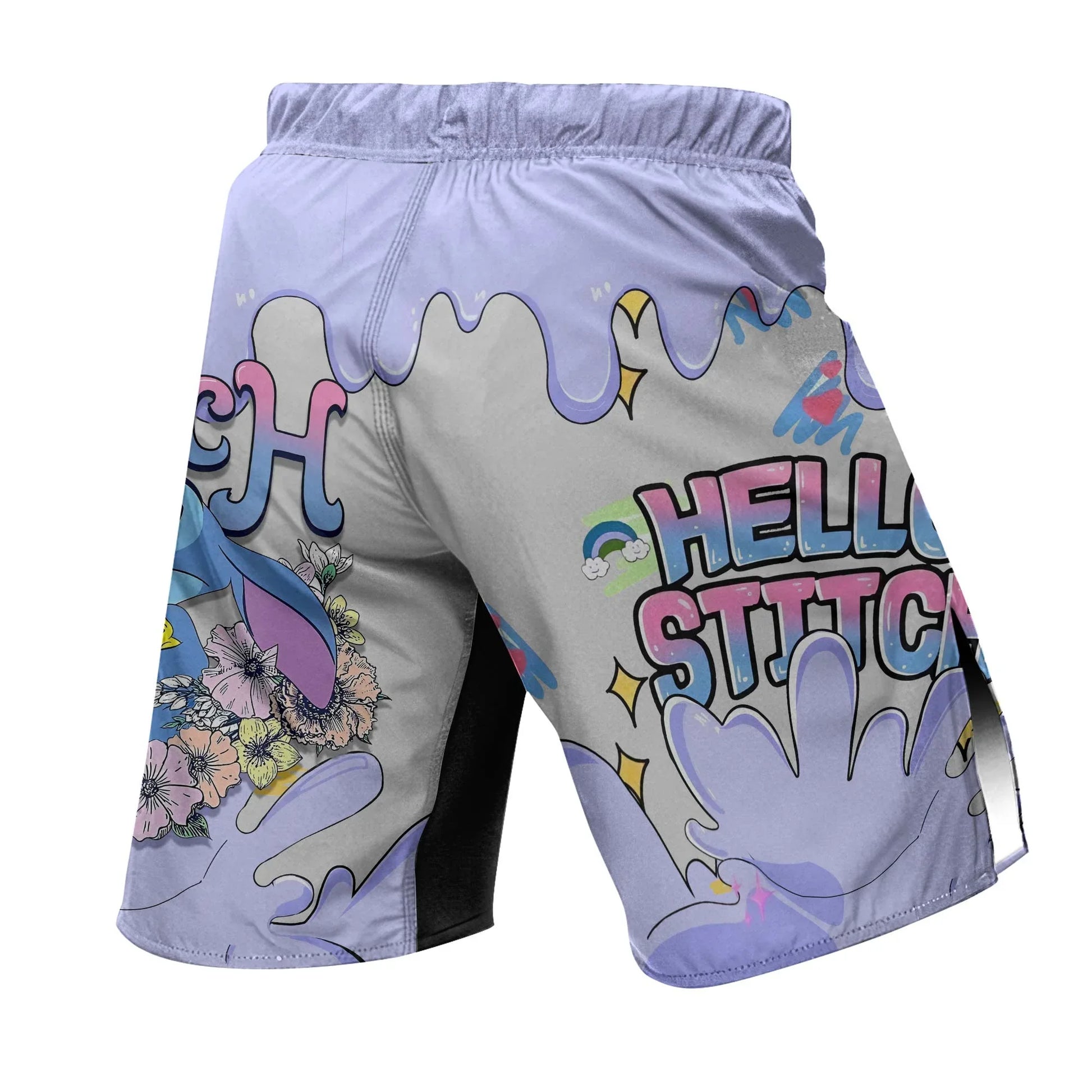 Hello Stitch Fight Shorts