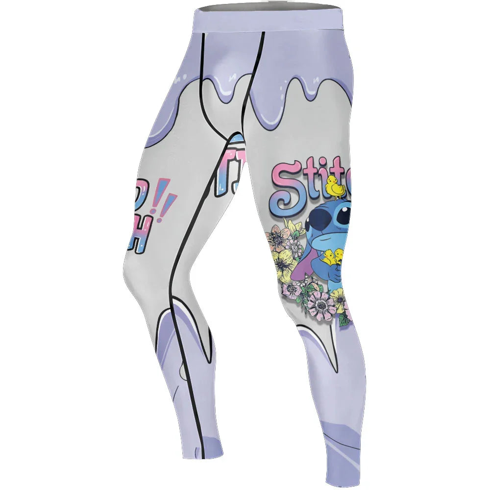 Hello Stitch Men's Compression Leggings