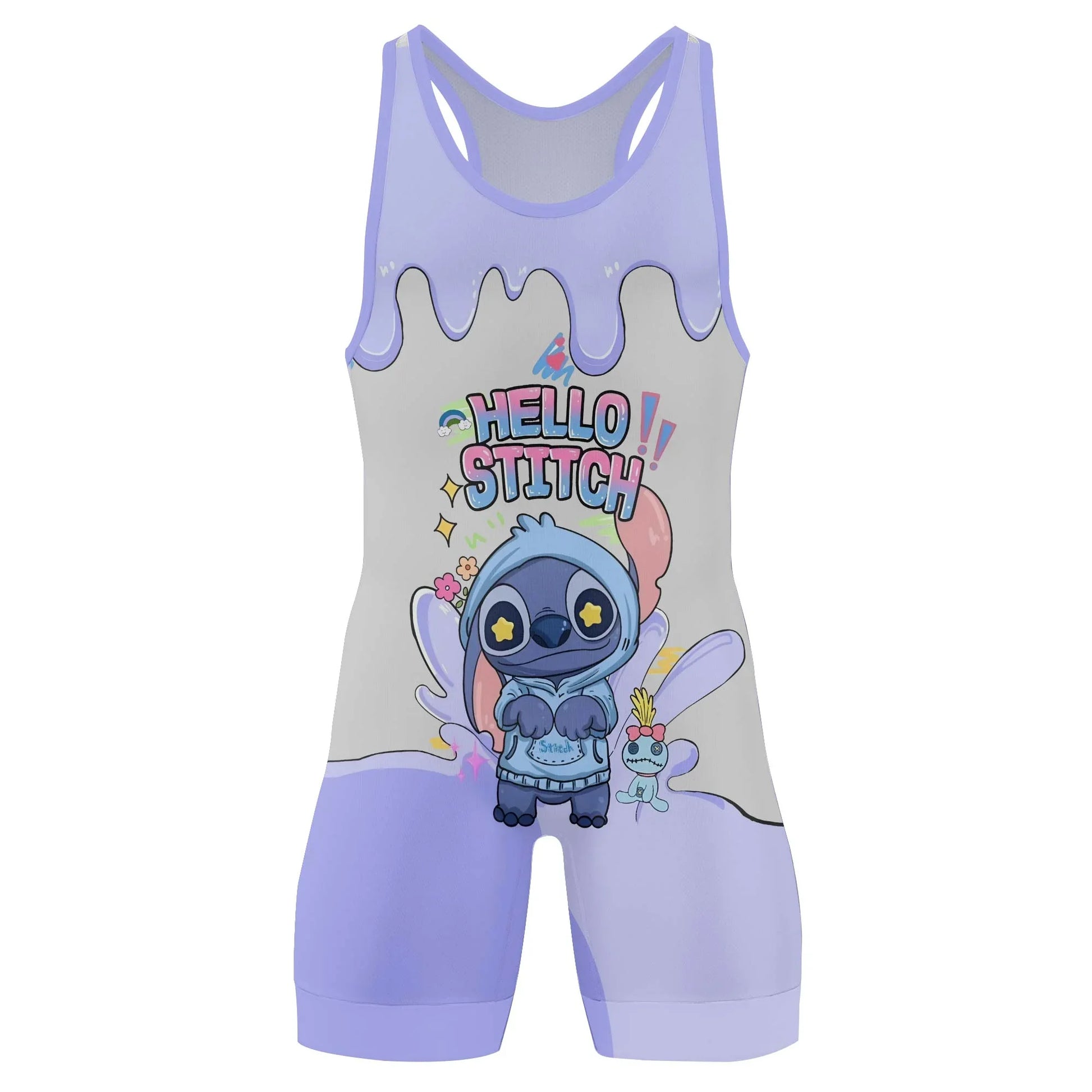 Hello Stitch Wrestling Singlet
