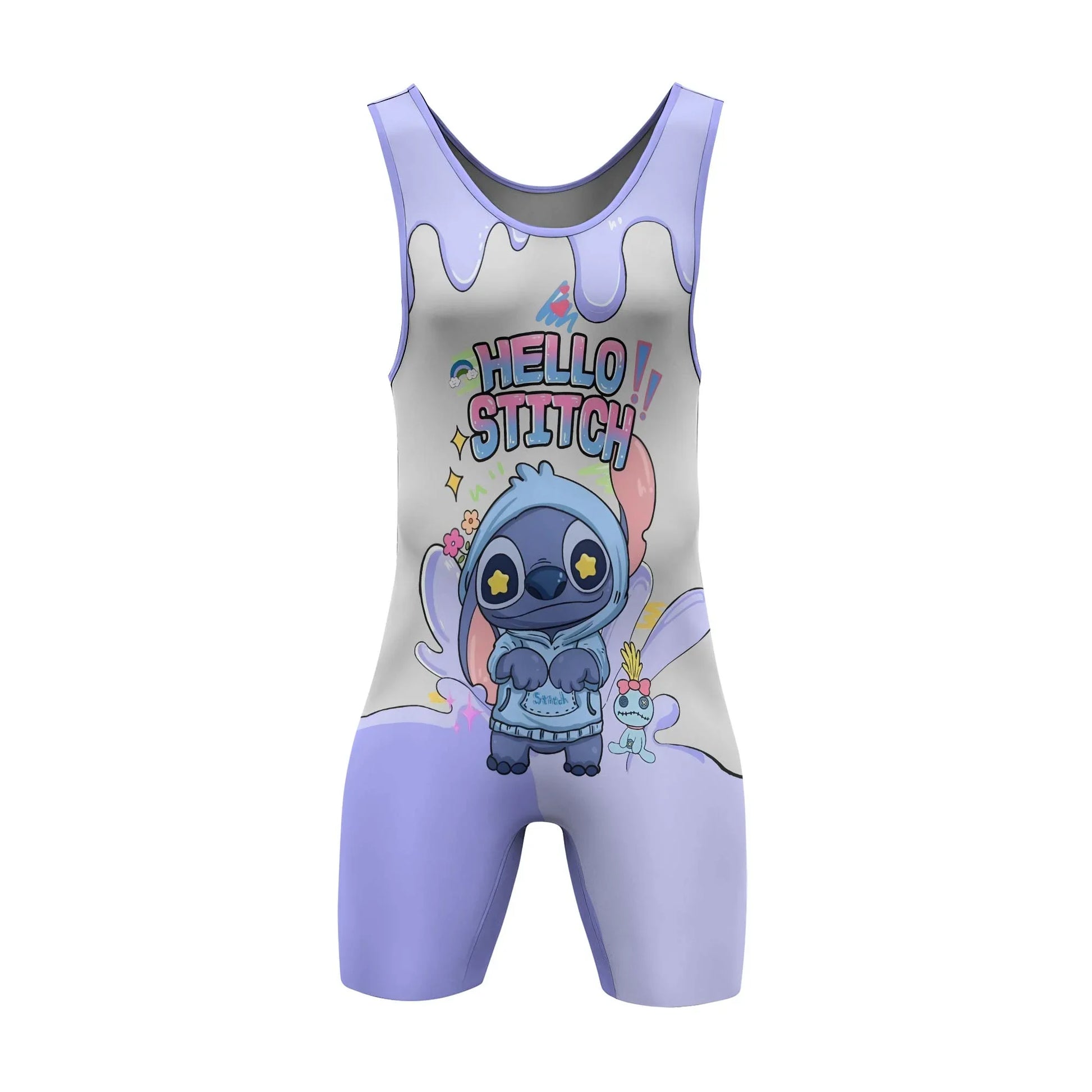 Hello Stitch Wrestling Singlet