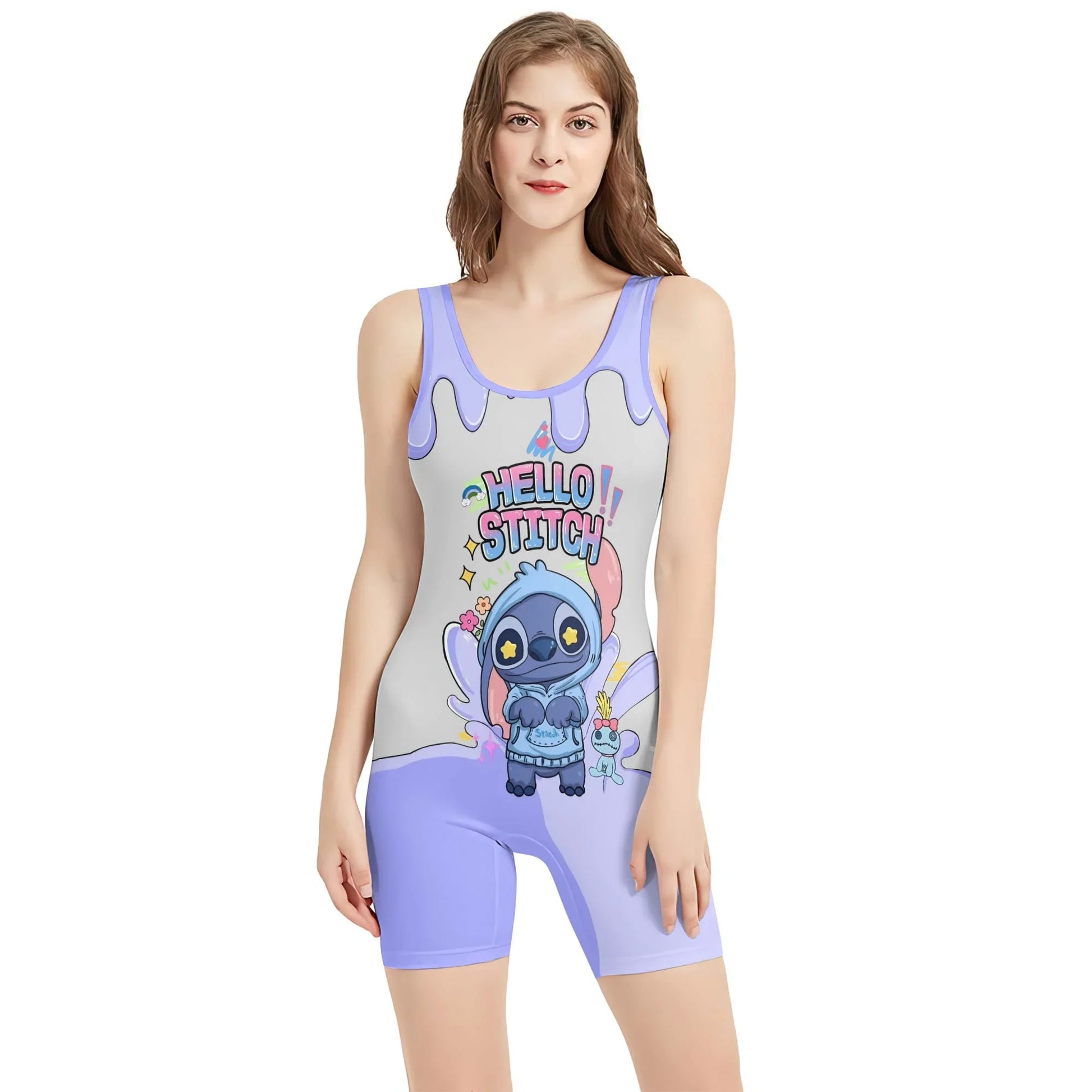 Hello Stitch Wrestling Singlet