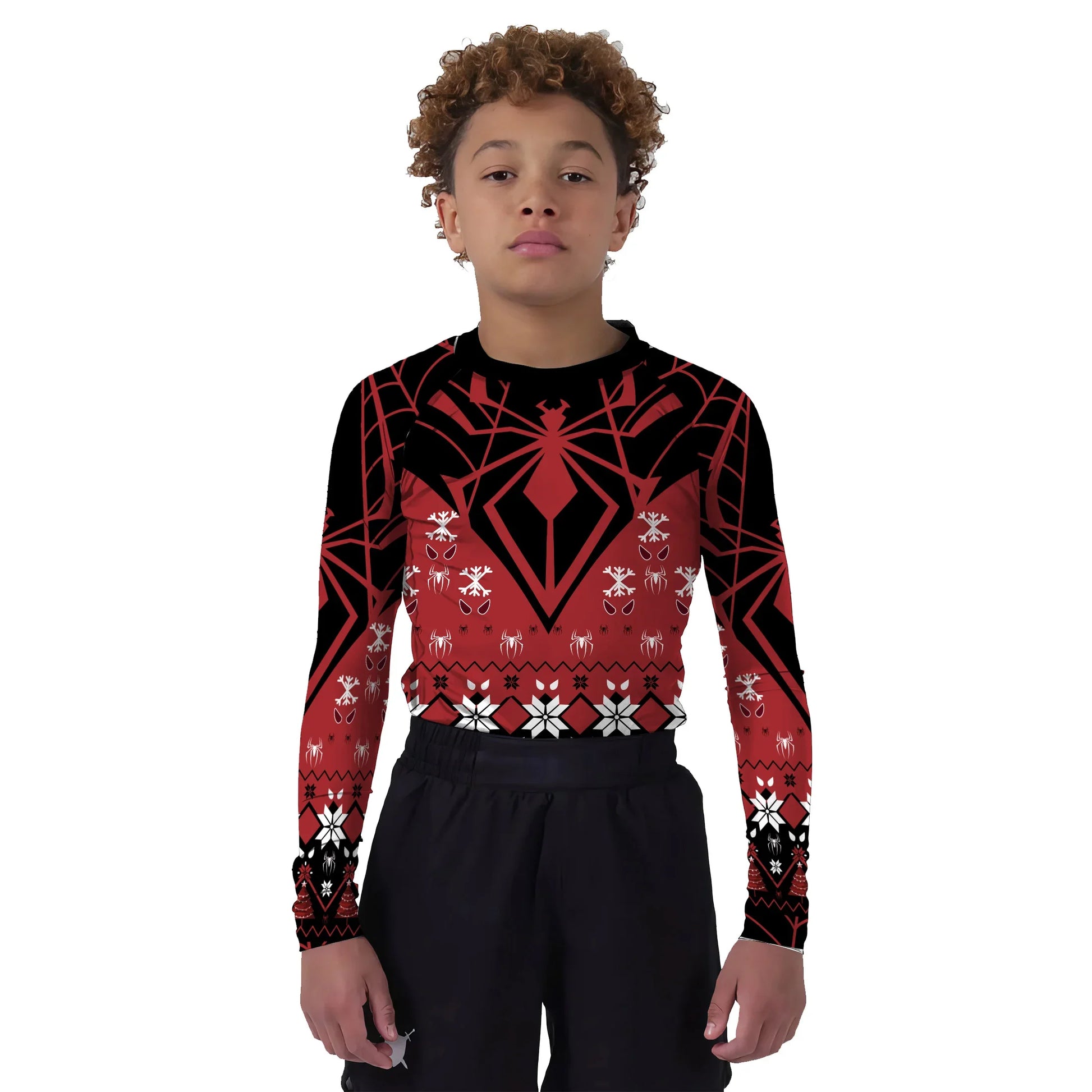 Holiday Spider Strike Kids Rash Guard