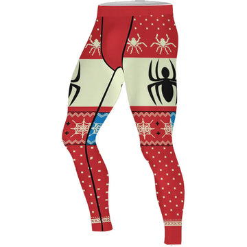 Holiday Web Warrior Men's Compression Leggings