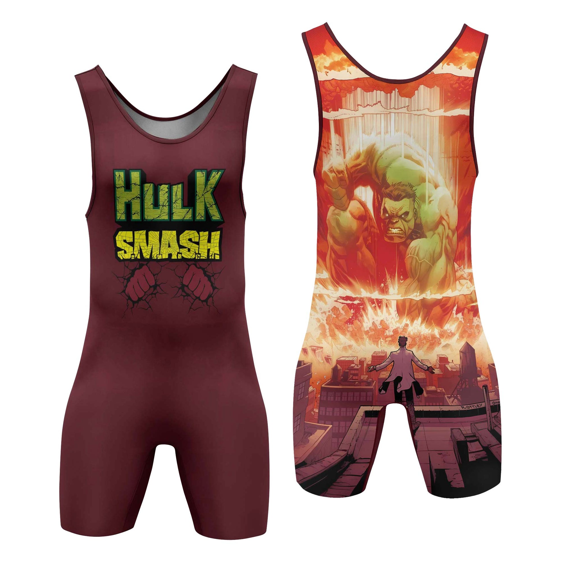Hulk Smash Wrestling Singlet